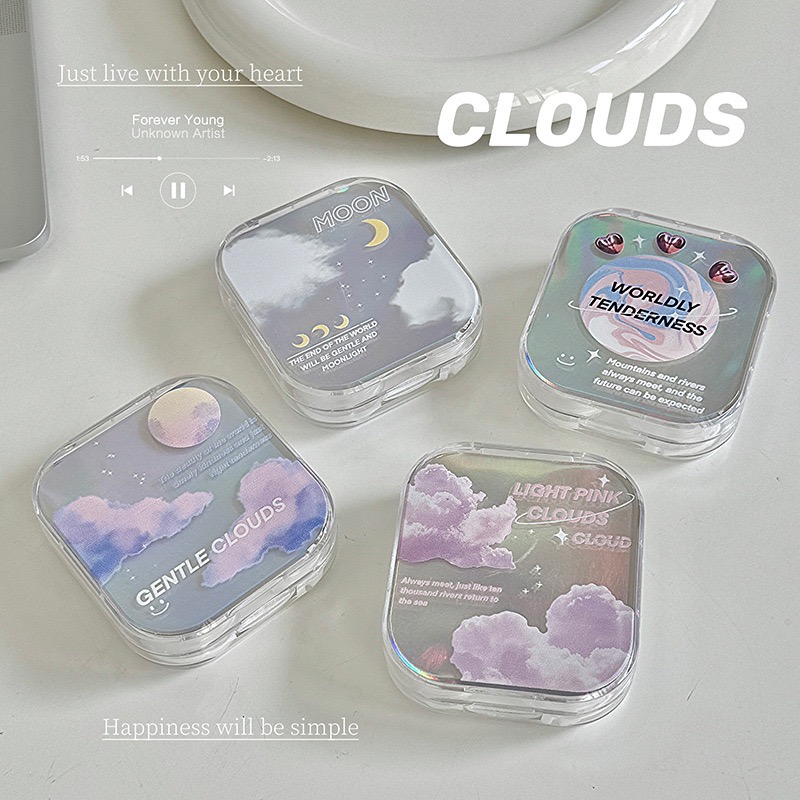 Dreamy Iridescent Cloud Transparent Lens Case 