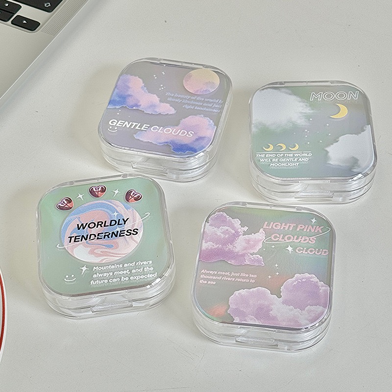 Dreamy Iridescent Cloud Transparent Lens Case 