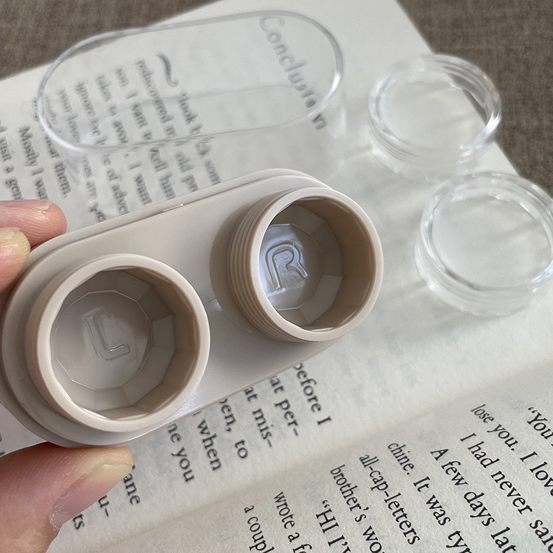 Drawer-Style Compact Travel Contact Lens Case