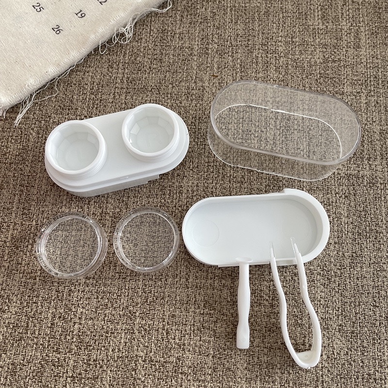 Drawer-Style Compact Travel Contact Lens Case