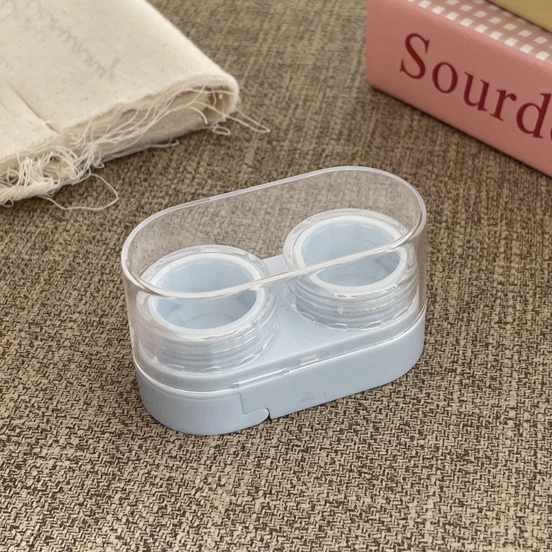 Drawer-Style Compact Travel Contact Lens Case