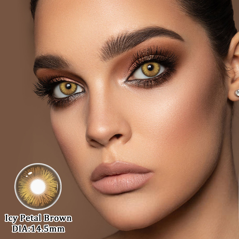 Eyeza Icy Petal Brown | 1 Year