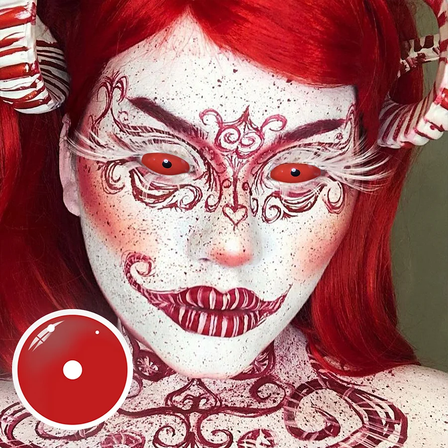 Eyeza Red Sclera 22mm  | 1 Year