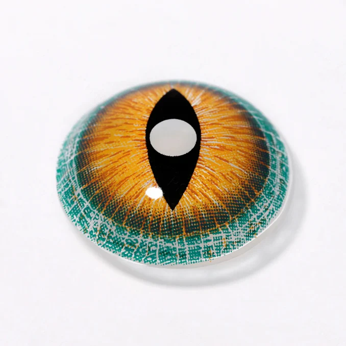 Eyeza Brown Lizard Mini Sclera 17mm | 1 Year