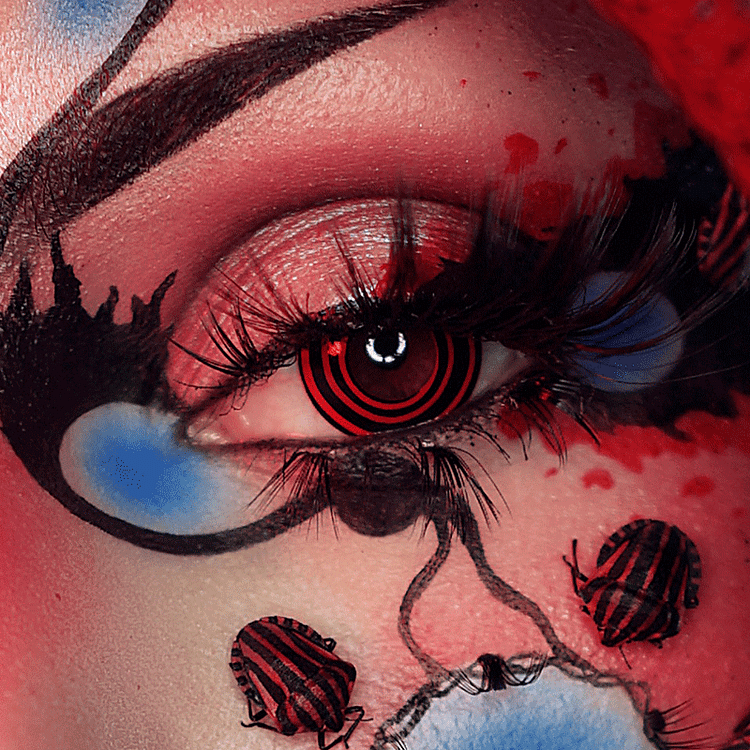 Eyeza Black Red Spiral | 1 Year