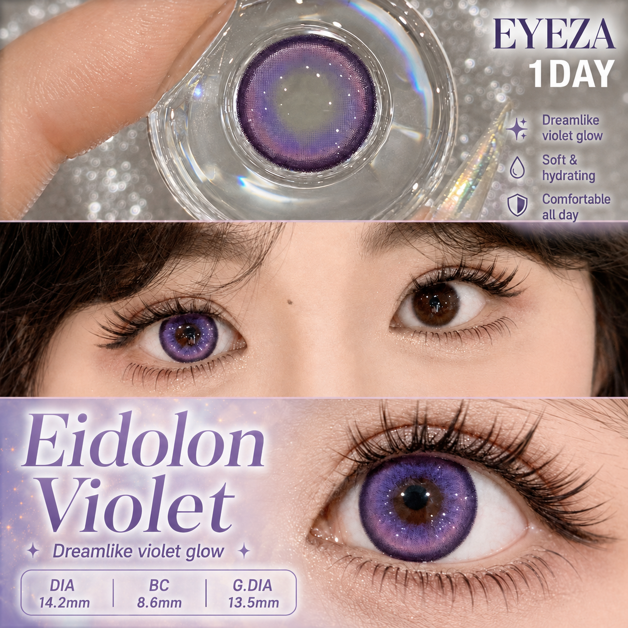 Eyeza Eidolon Violet | 1 Day