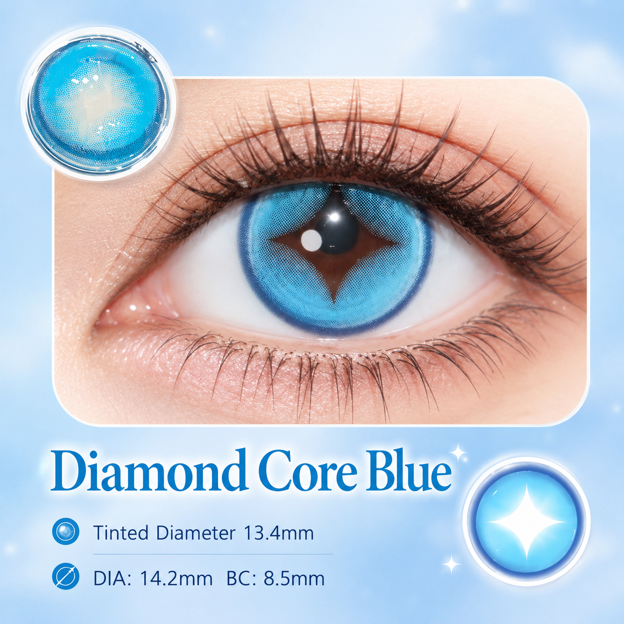 Eyeza Diamond Core Blue | 1 Day