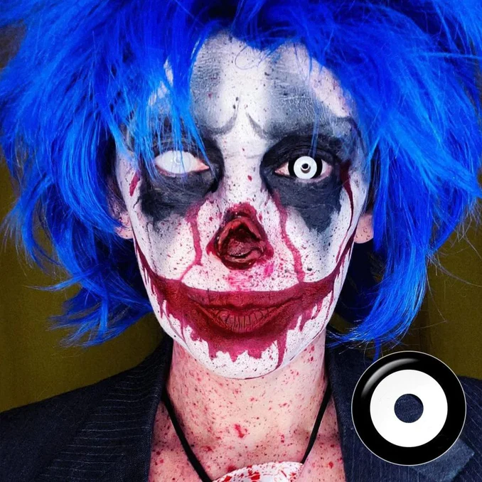 Eyeza Black and White Mini Sclera 17mm | 1 Year