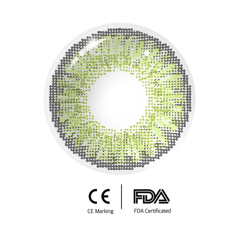 Eyeza Cherry Green Colored Contact Lenses | 1 Year