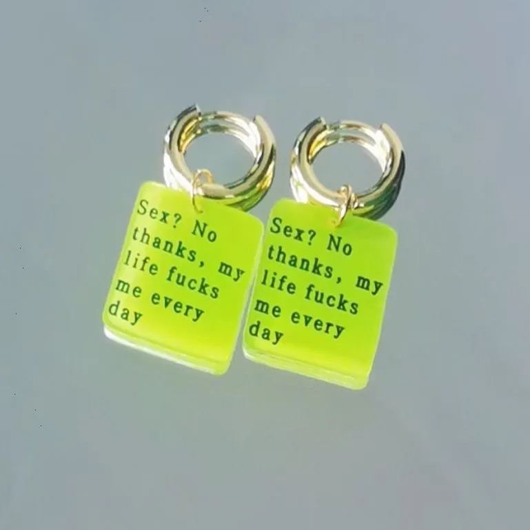 Eyeza S Word Earrings