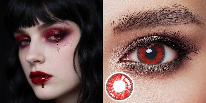 red Halloween contacts for vampire costume contacts