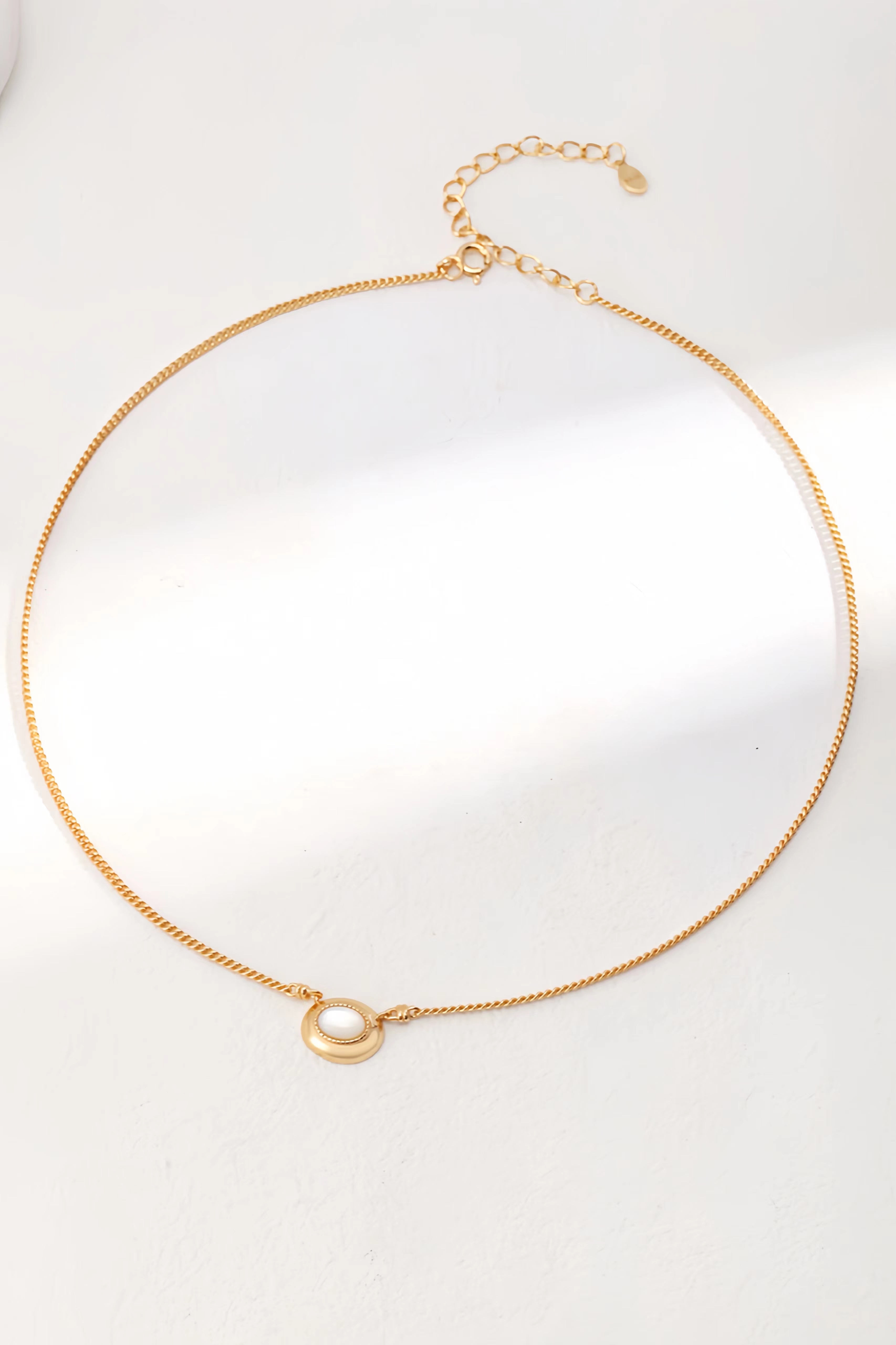 18K S925 Sterling Silver Fashion Elegant Mother of Pearl Jewelry Set