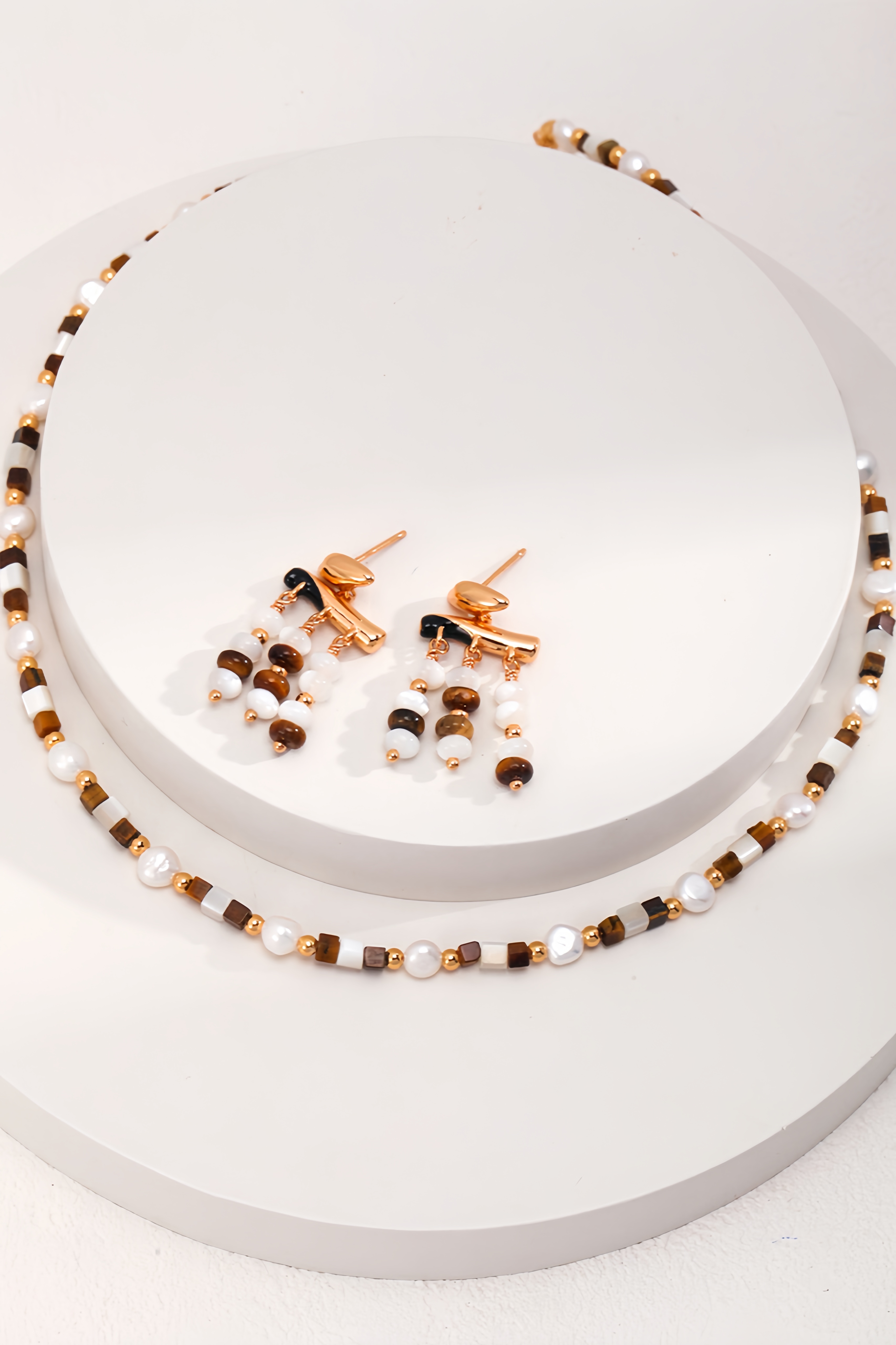 18K S925 Sterling Silver Vintage Exquisite Earrings Necklace Bracelet