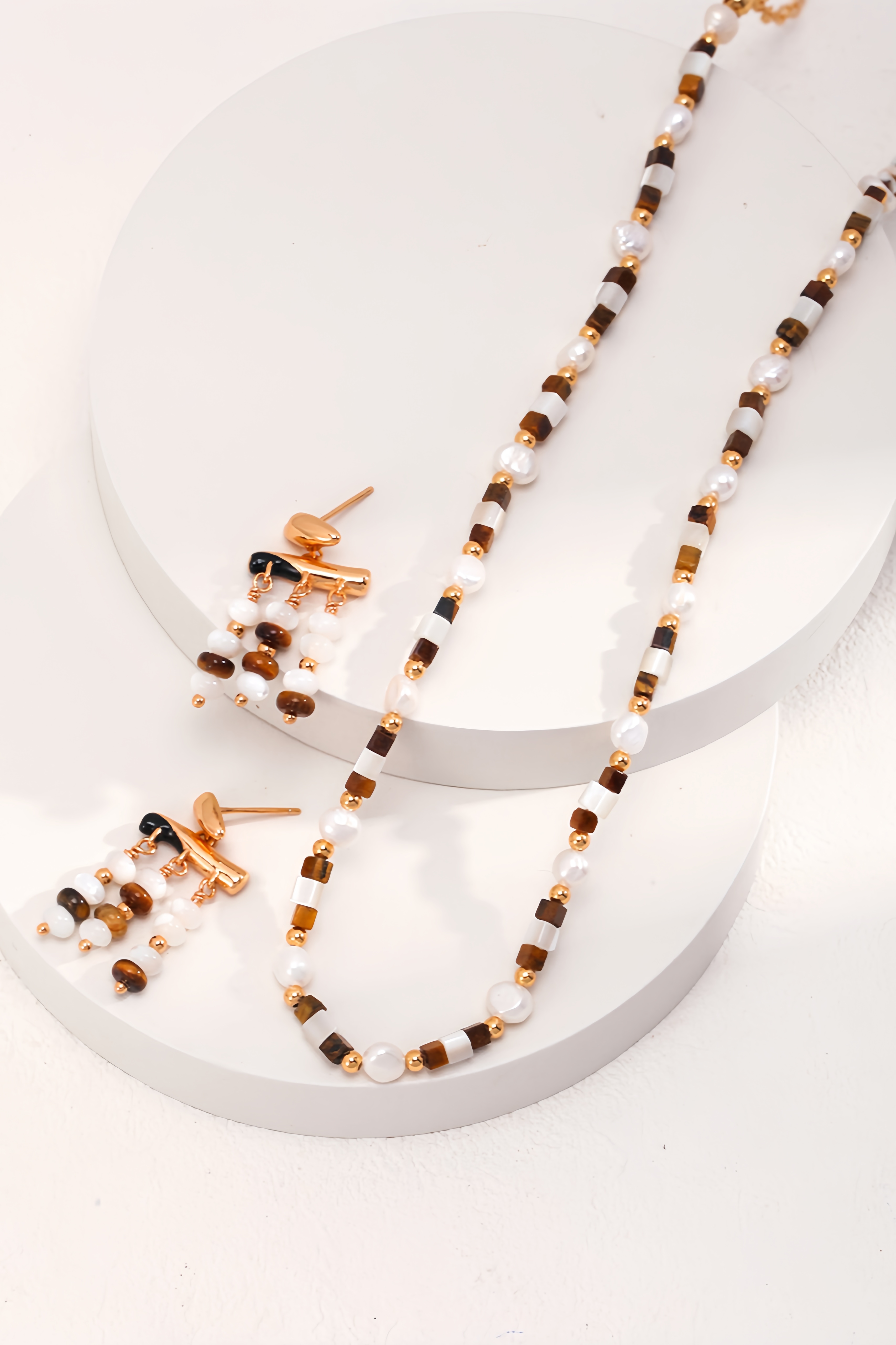 18K S925 Sterling Silver Vintage Exquisite Earrings Necklace Bracelet