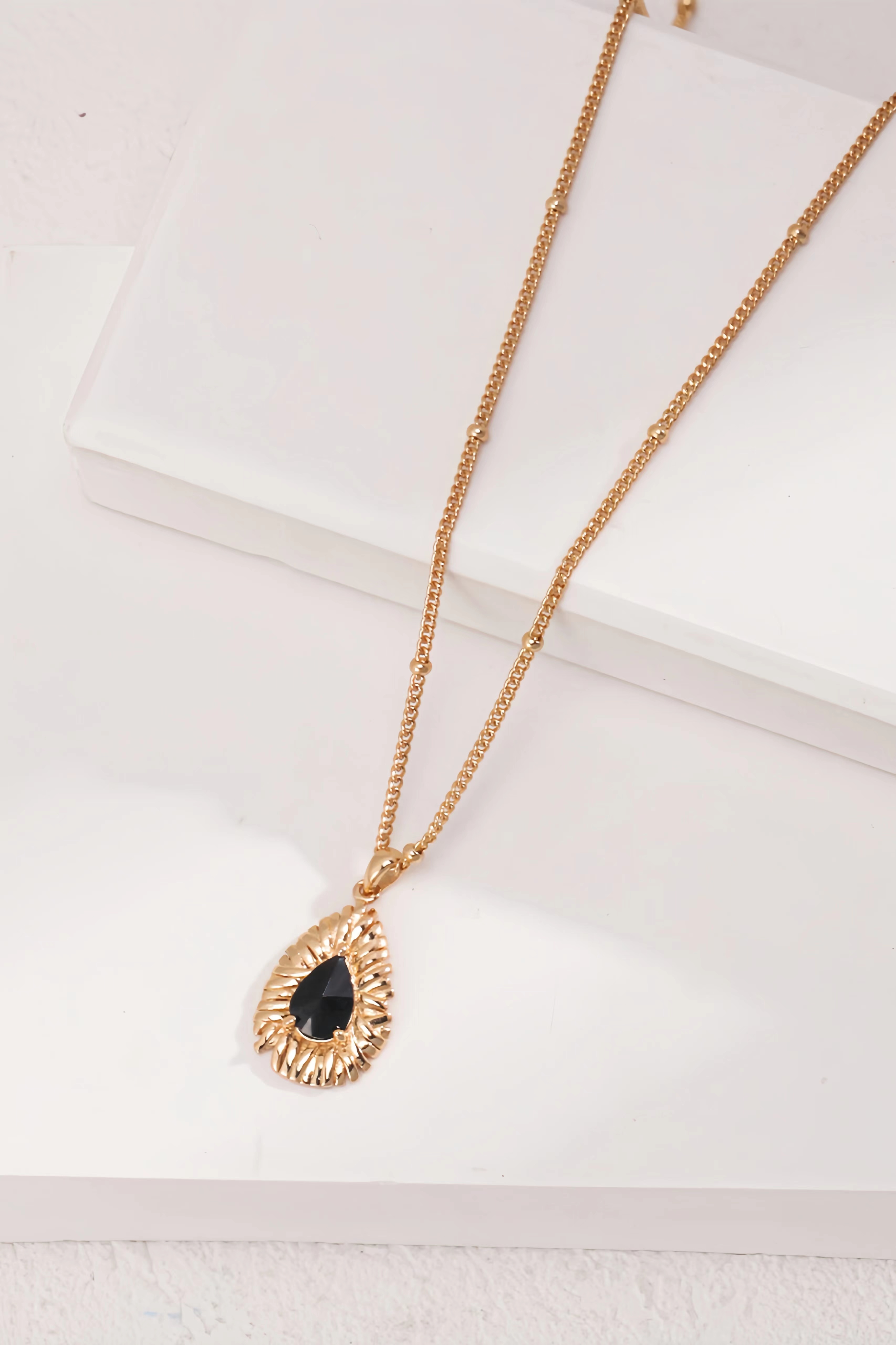 18K S925 Sterling Silver Black Zirconia Personalized Earrings Necklace