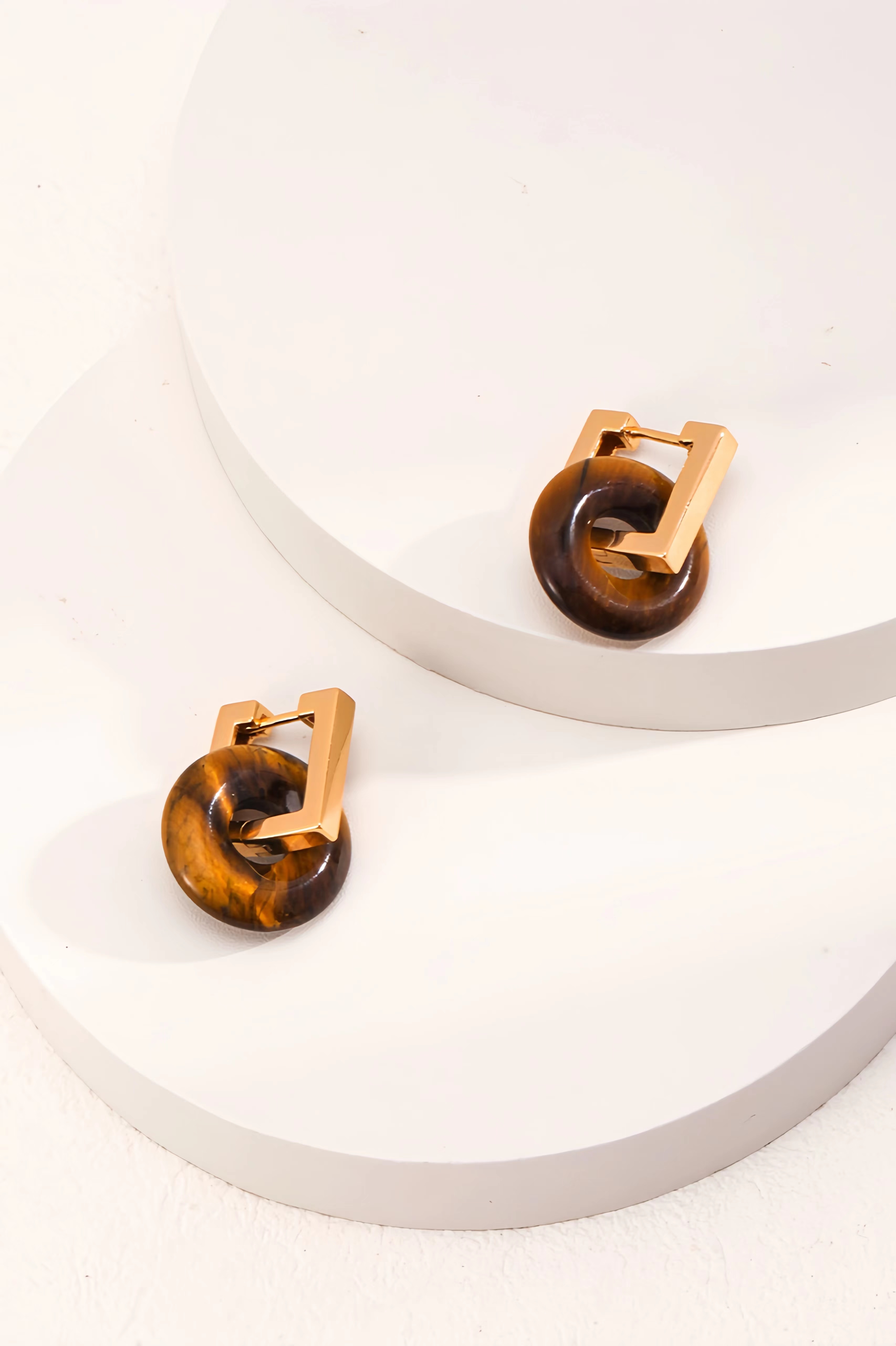 18K S925 Sterling Silver Tiger's Eye Vintage Fashion Collection