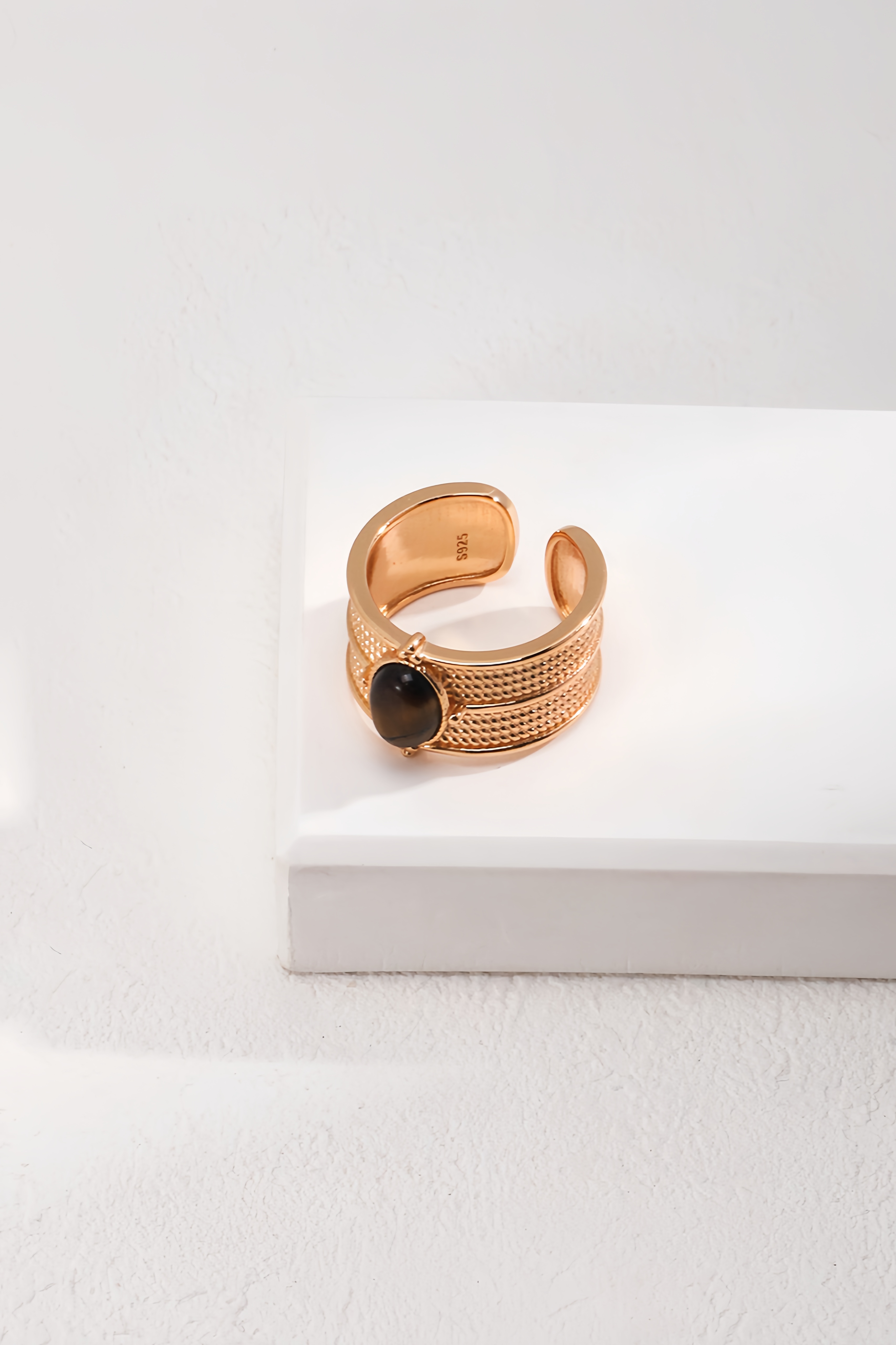 18K S925 Sterling Silver Tiger's Eye Vintage Fashion Collection