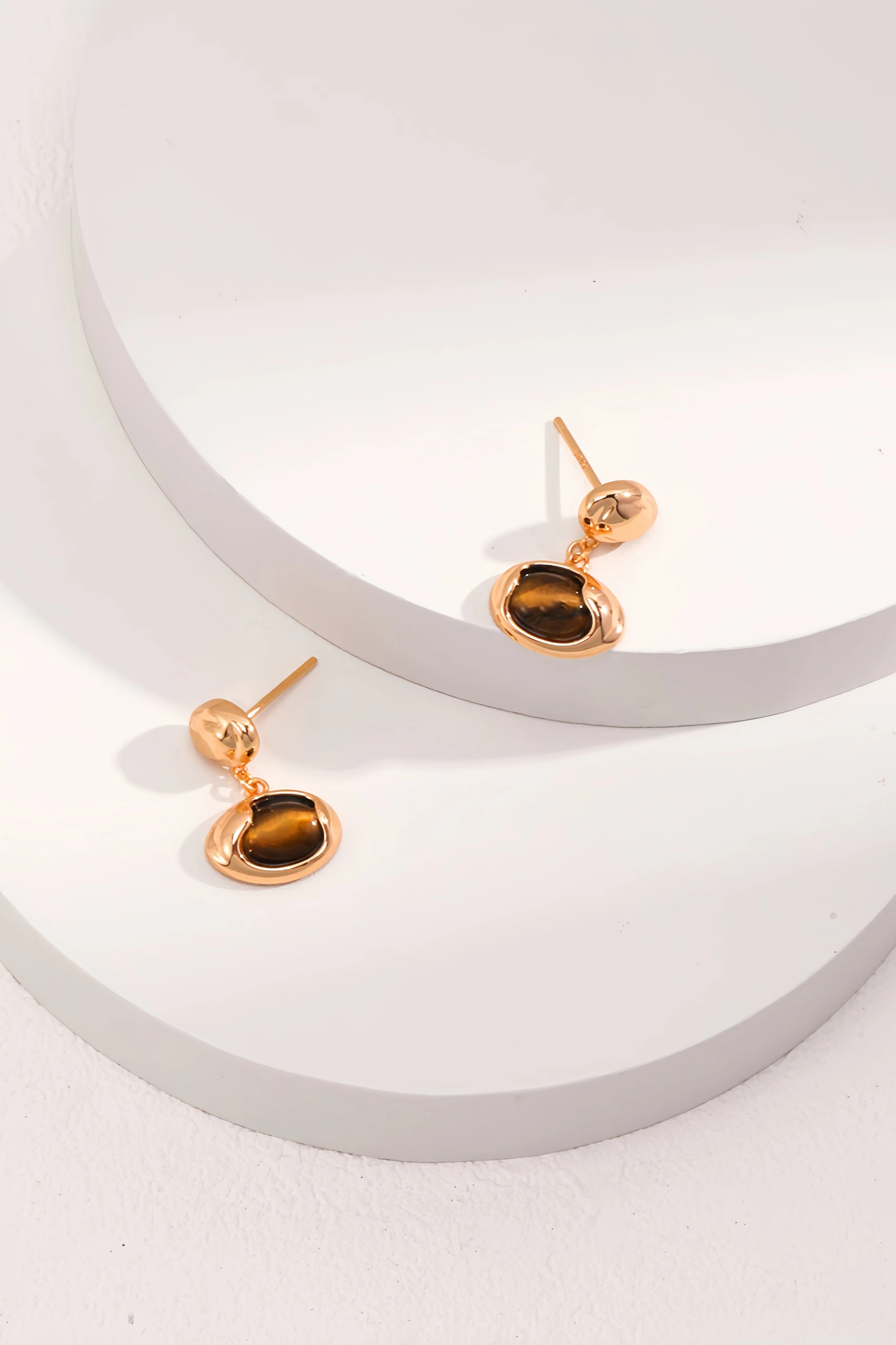 18K S925 sterling silver vintage fashion ins earrings necklace