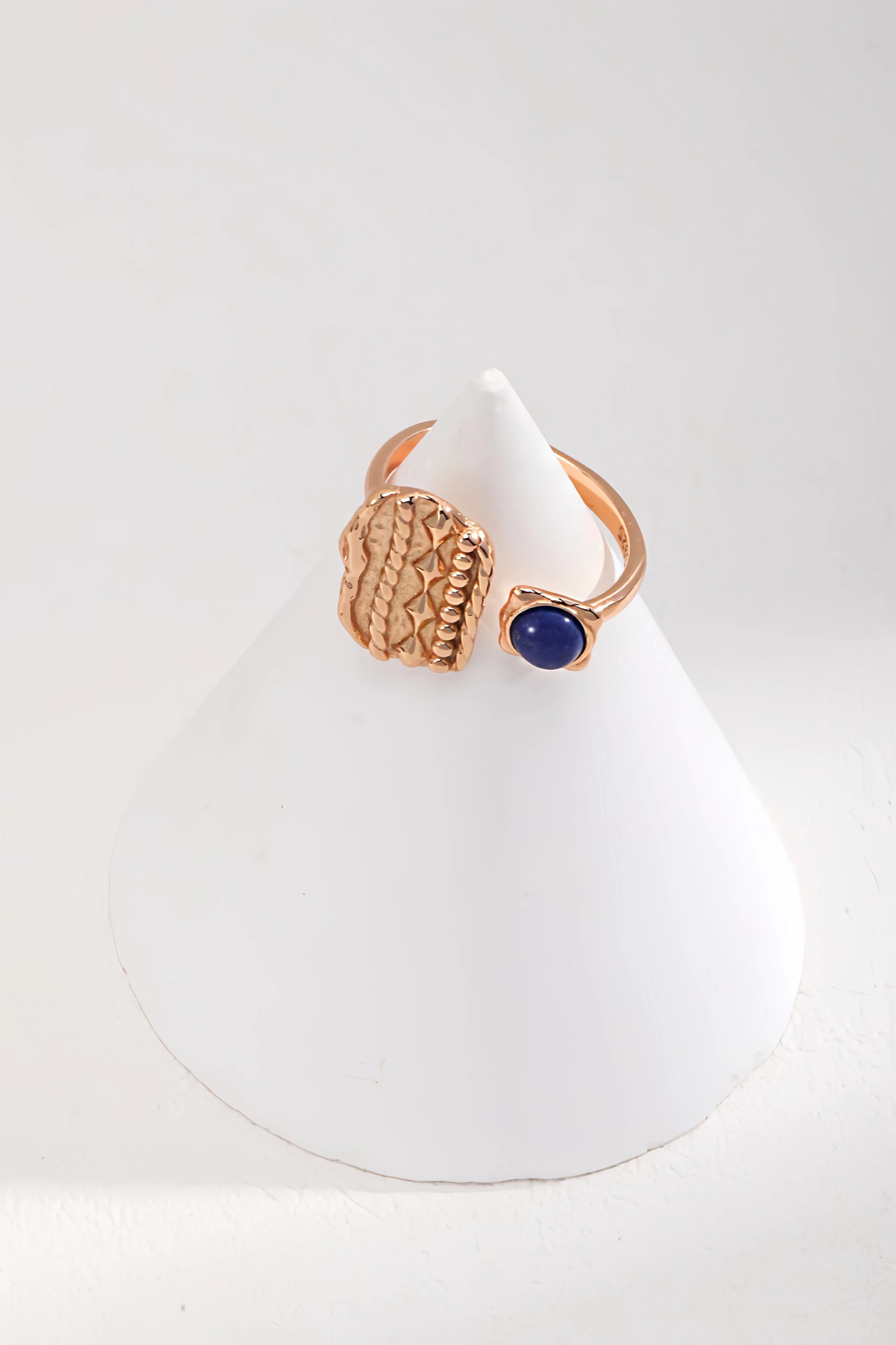 18K S925 Sterling Silver Light Vintage Court Style Natural Lapis Lazuli Collection