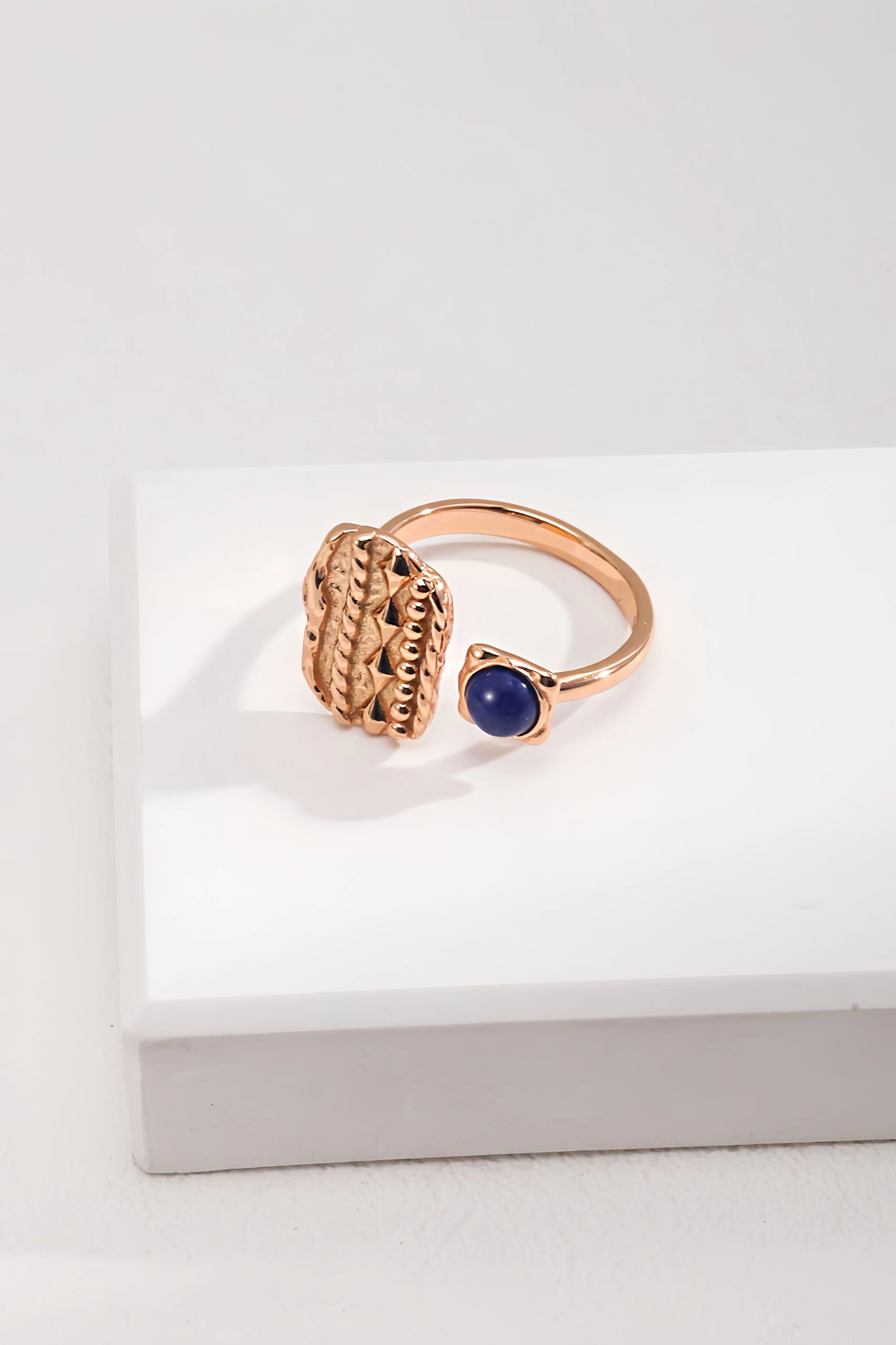 18K S925 Sterling Silver Light Vintage Court Style Natural Lapis Lazuli Collection