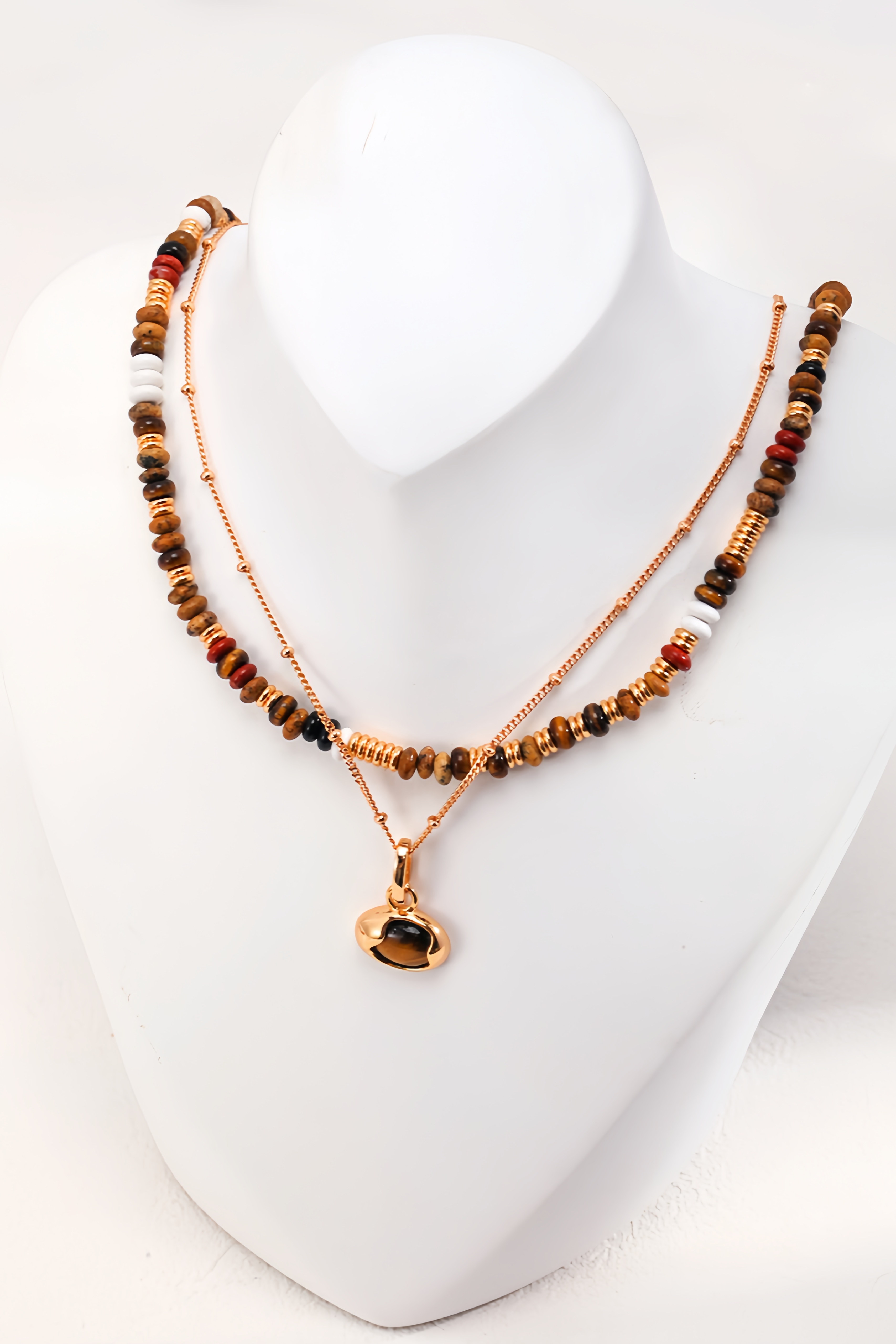 18K S925 sterling silver vintage fashion ins earrings necklace