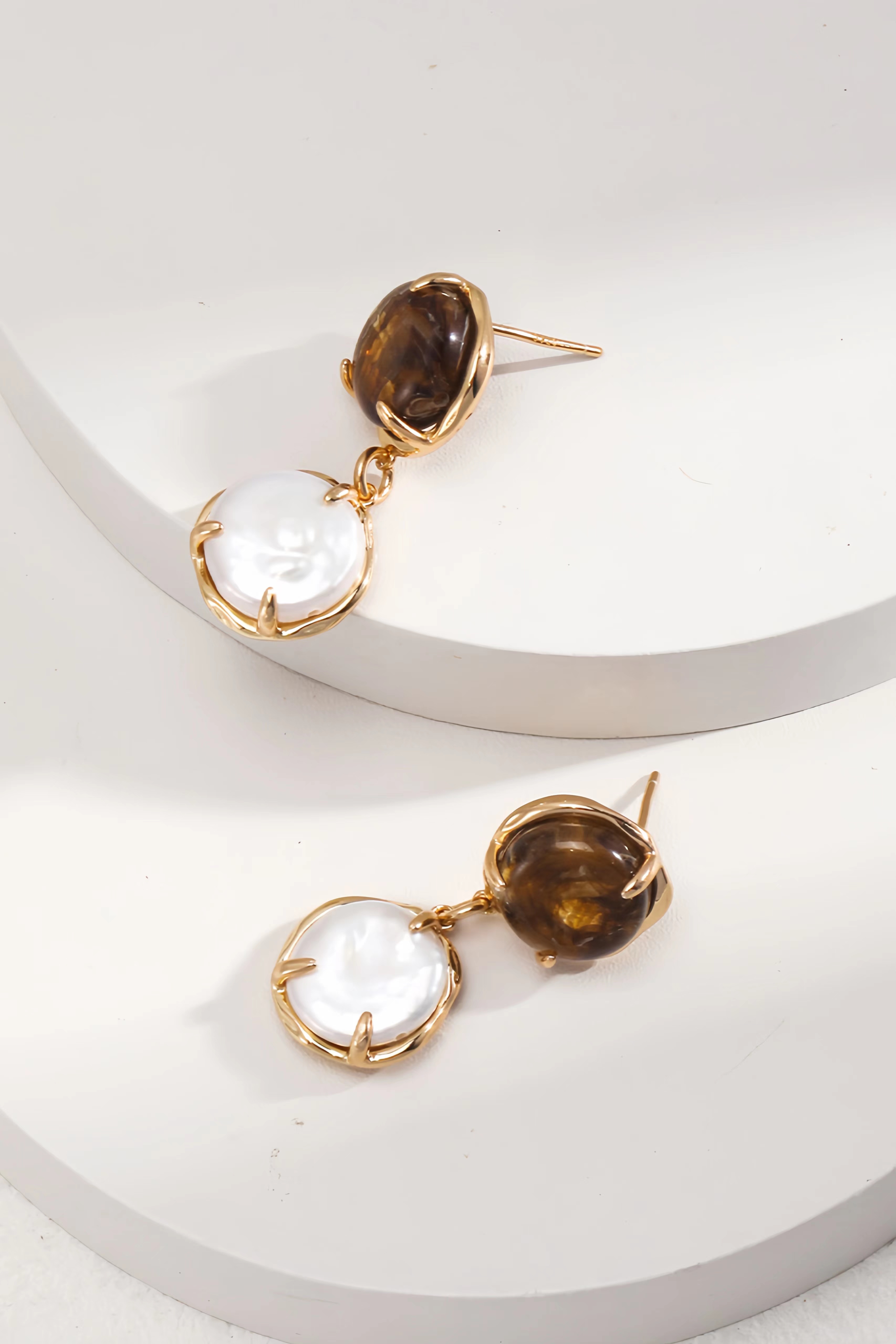 18K S925 Sterling Silver Vintage Fashion Earrings Necklace