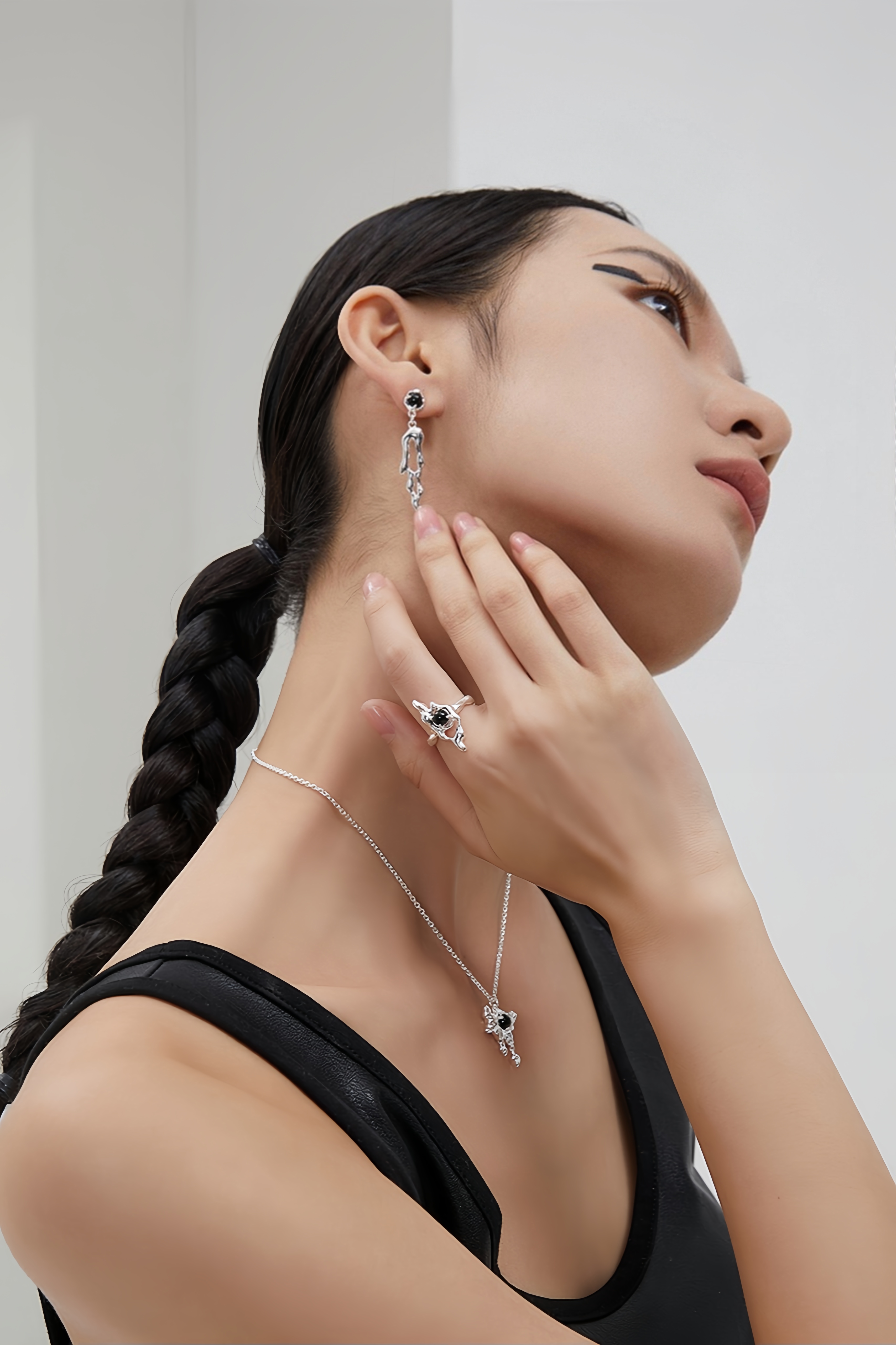 18K S925 Sterling Silver Fashion Personalized Onyx Series