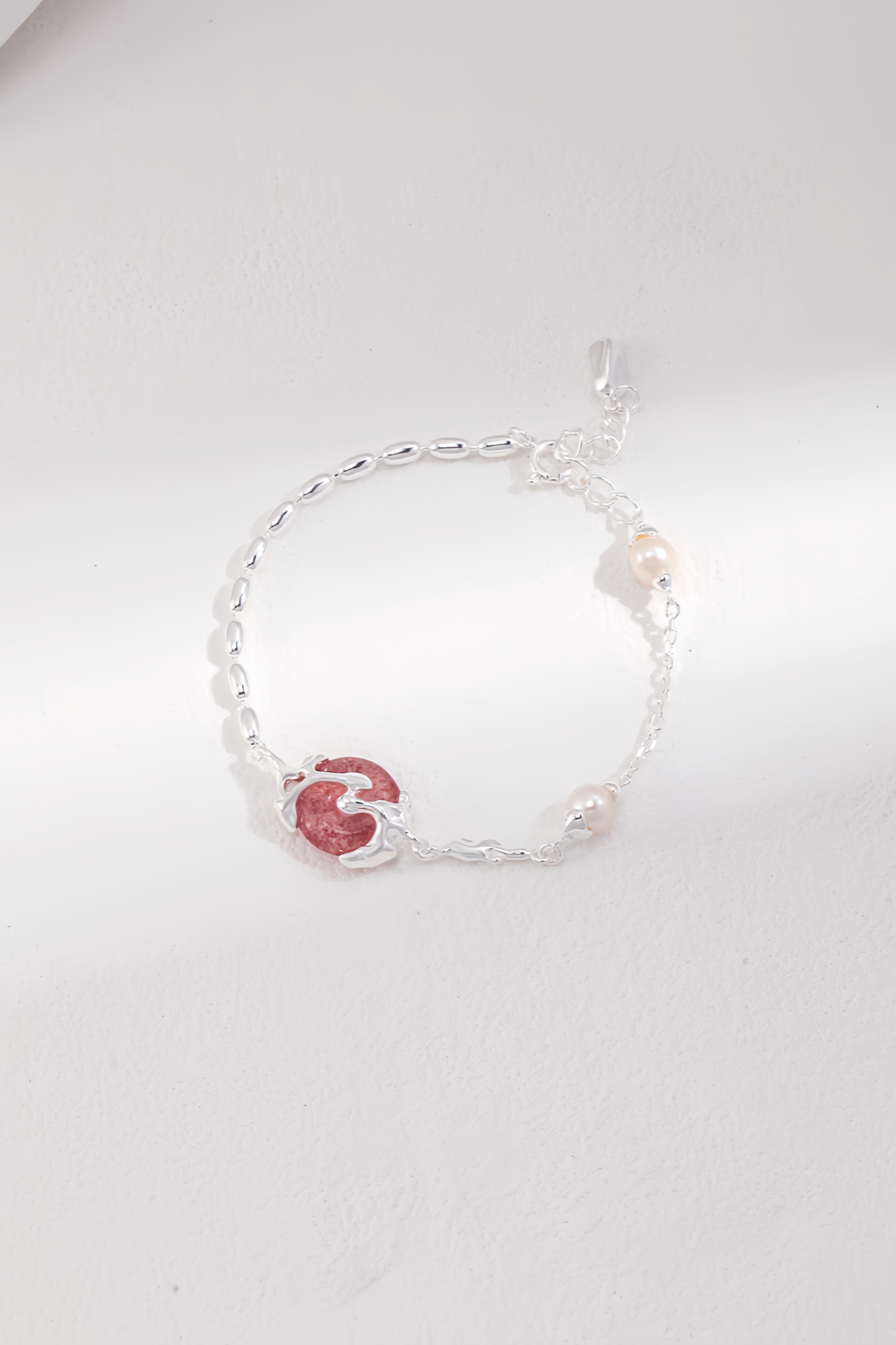  18K S925 sterling silver fashion temperament strawberry crystal series