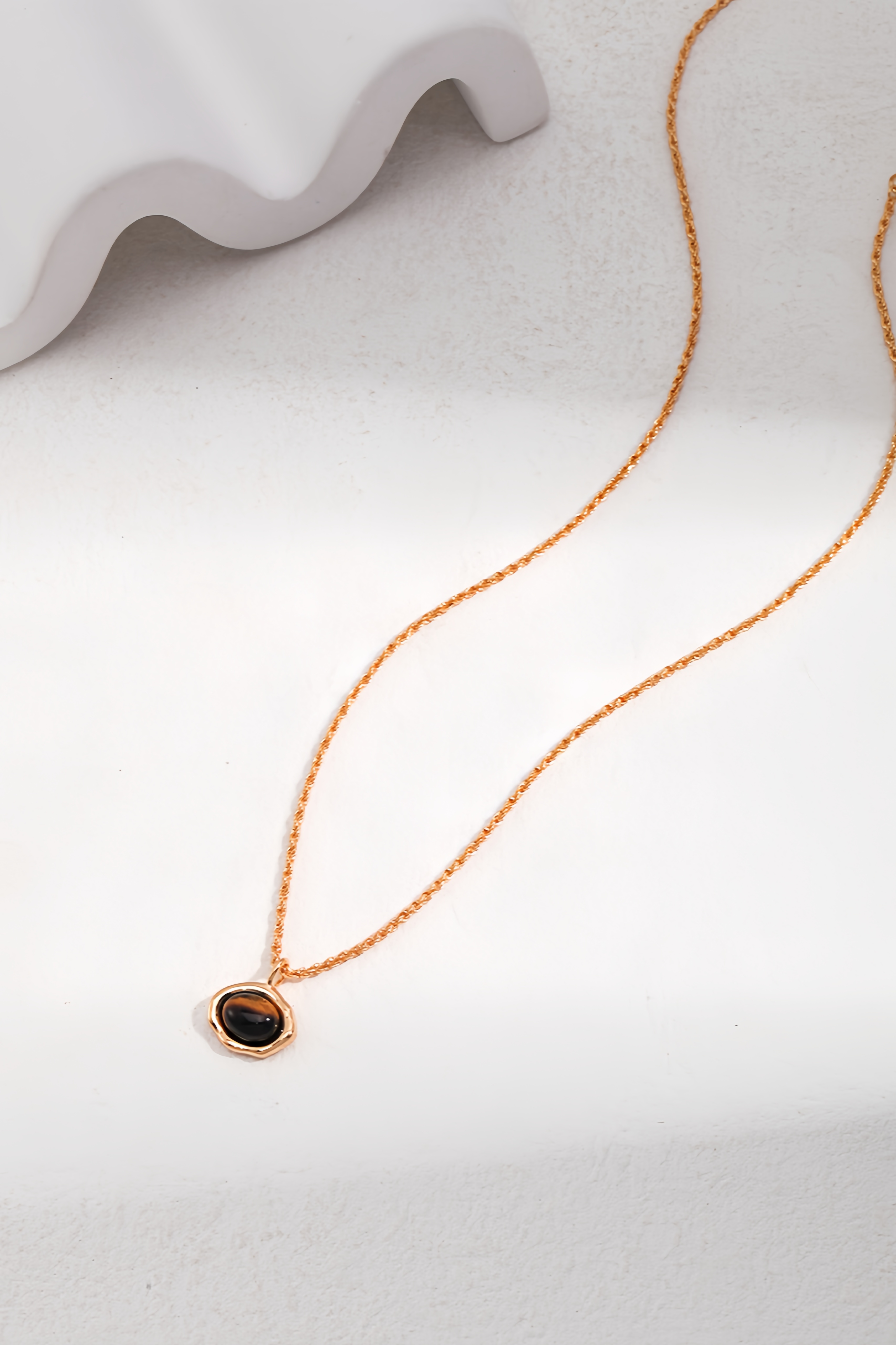 18K S925 Sterling Silver Fashion Tiger Eye Stone Collection