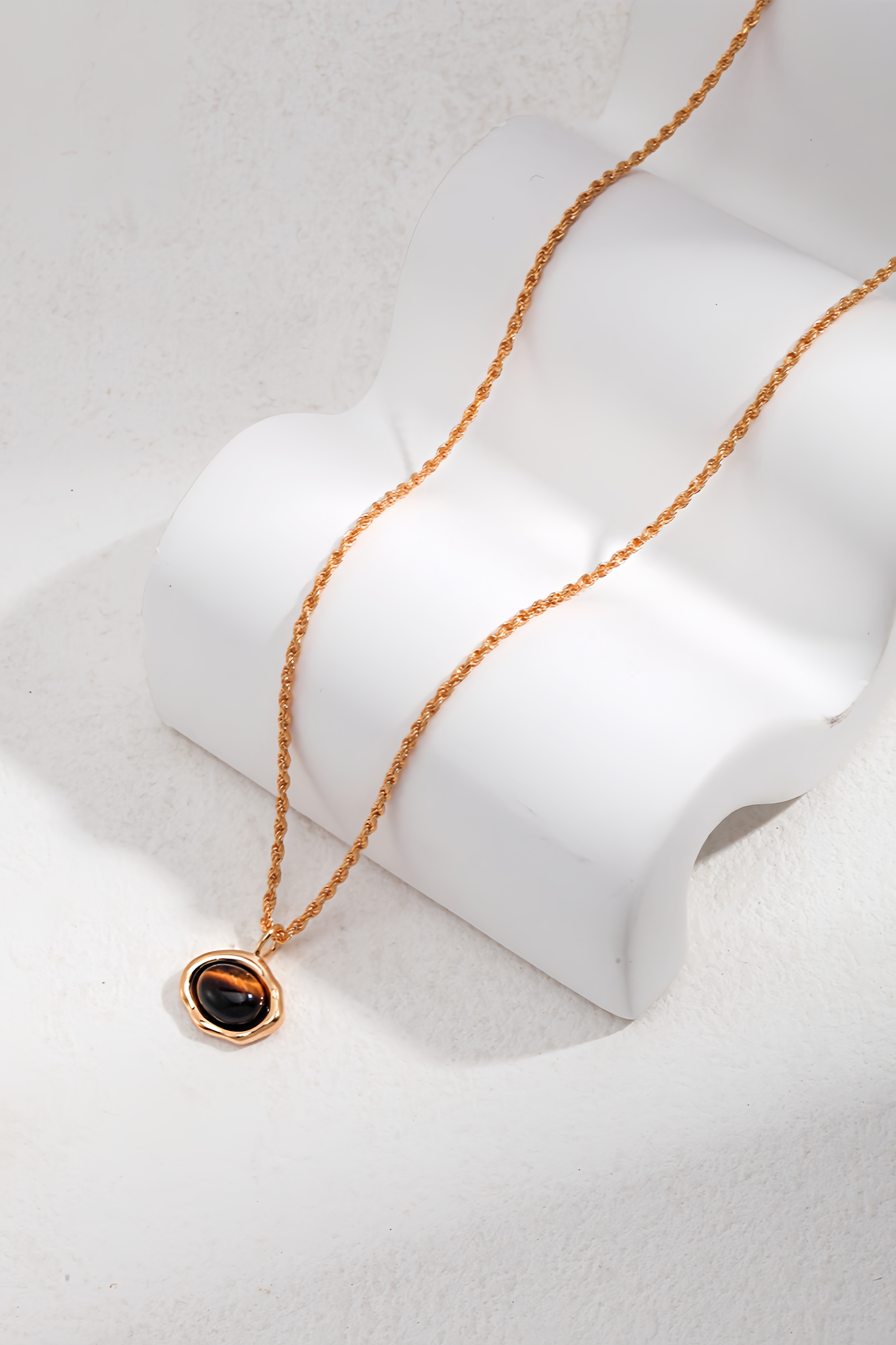 18K S925 Sterling Silver Fashion Tiger Eye Stone Collection