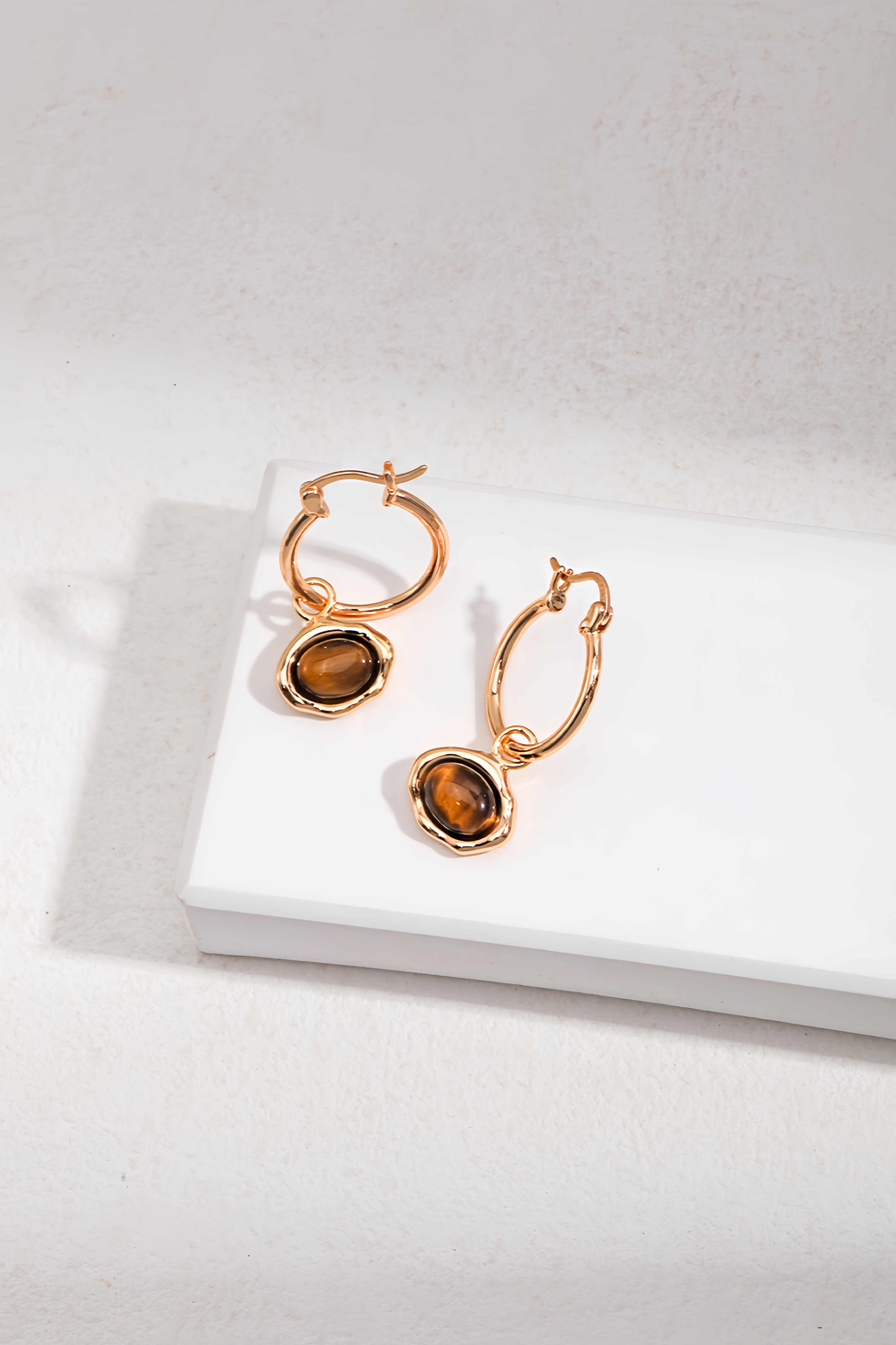 18K S925 Sterling Silver Fashion Tiger Eye Stone Collection