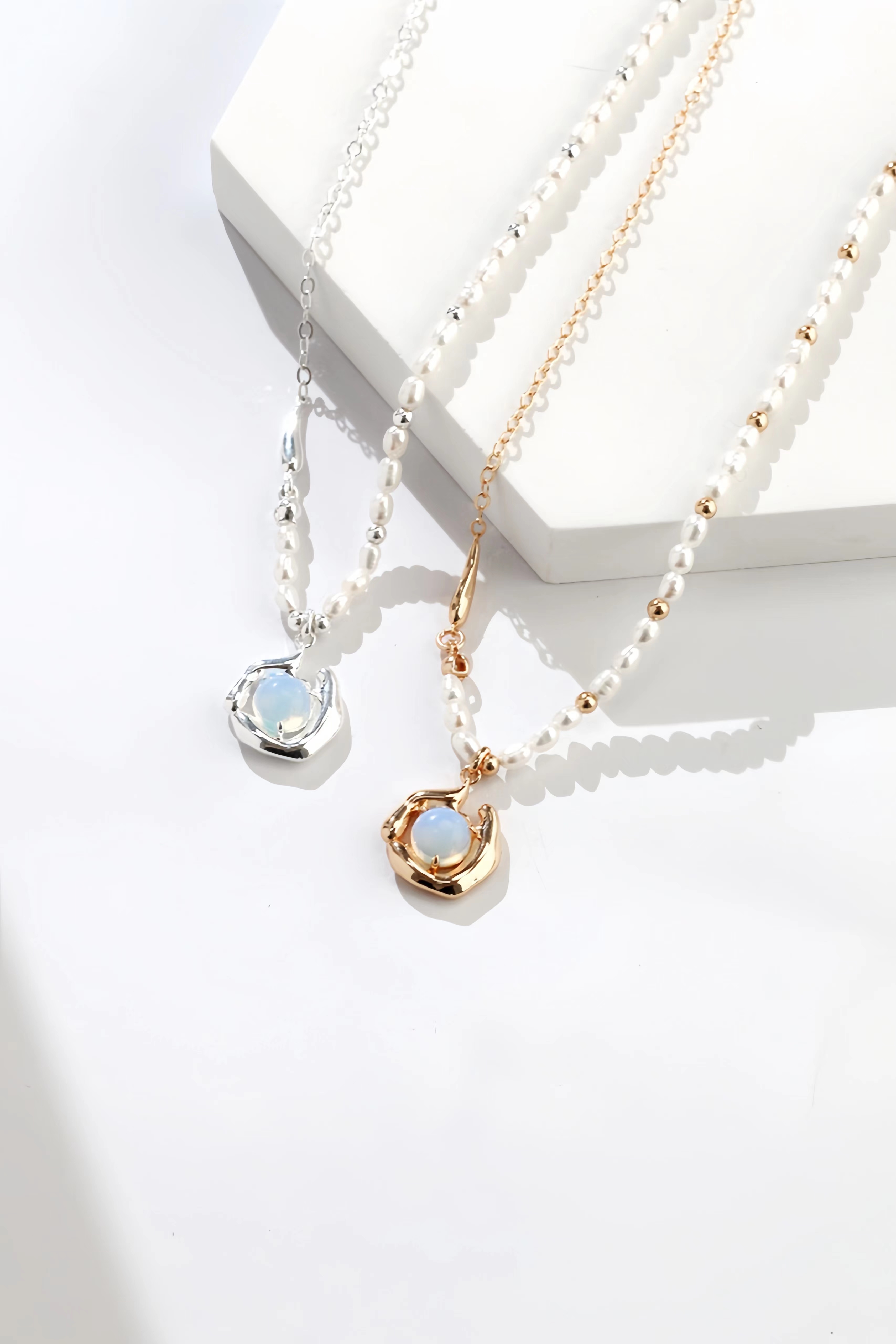  18K S925 sterling silver temperament fashion opal pearl series