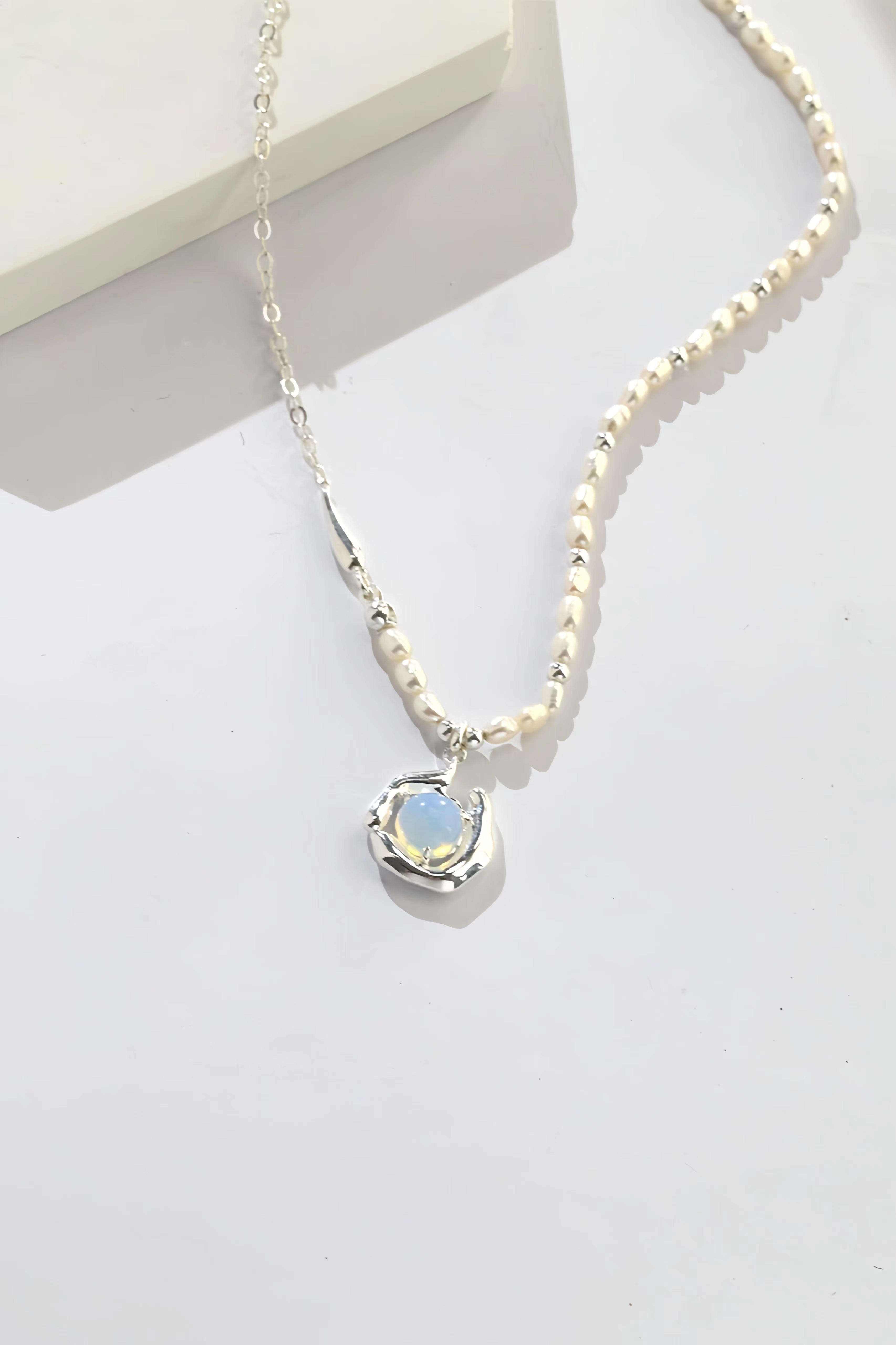  18K S925 sterling silver temperament fashion opal pearl series