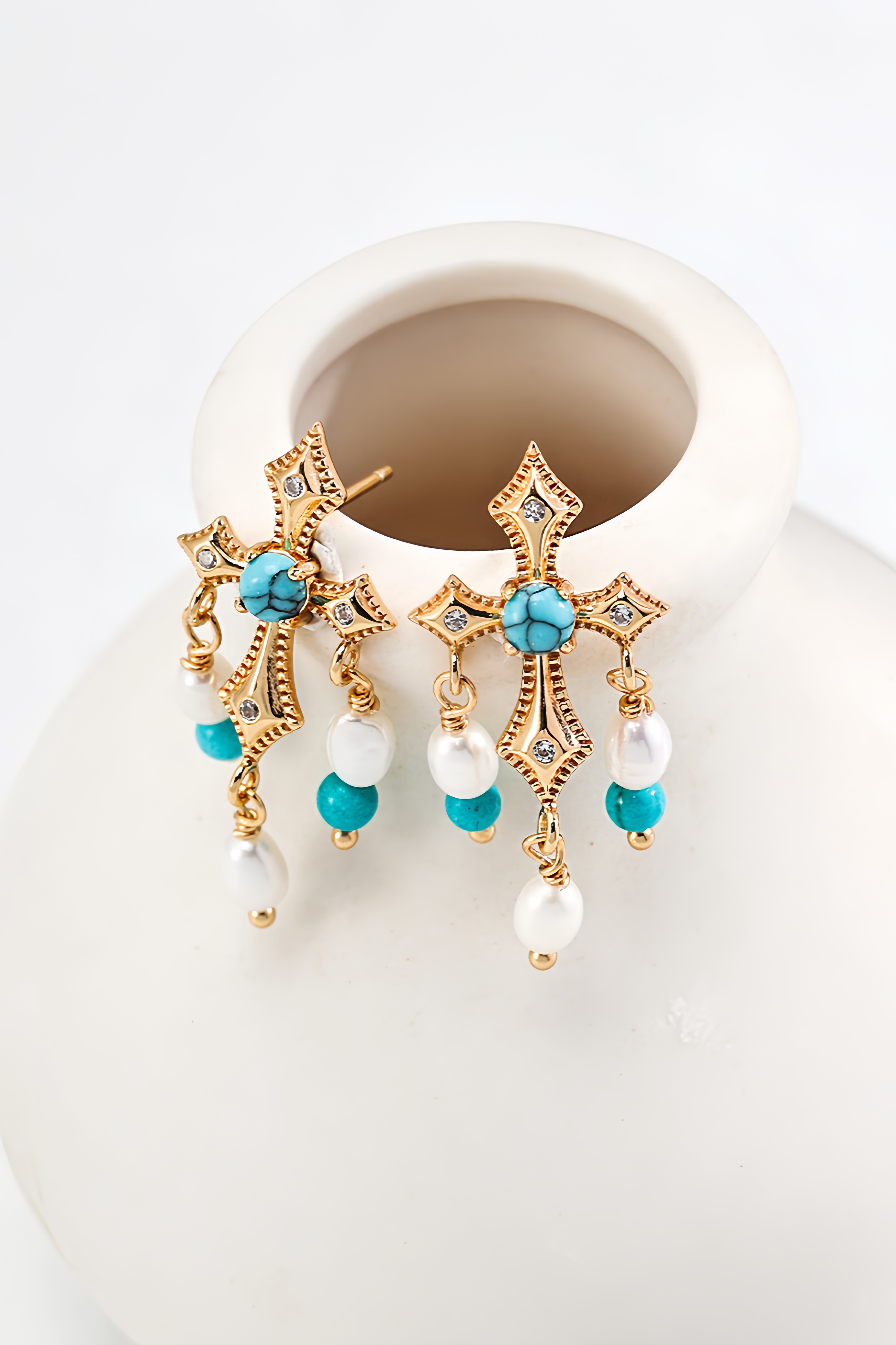 18K S925 sterling silver fashion atmosphere elegant earrings