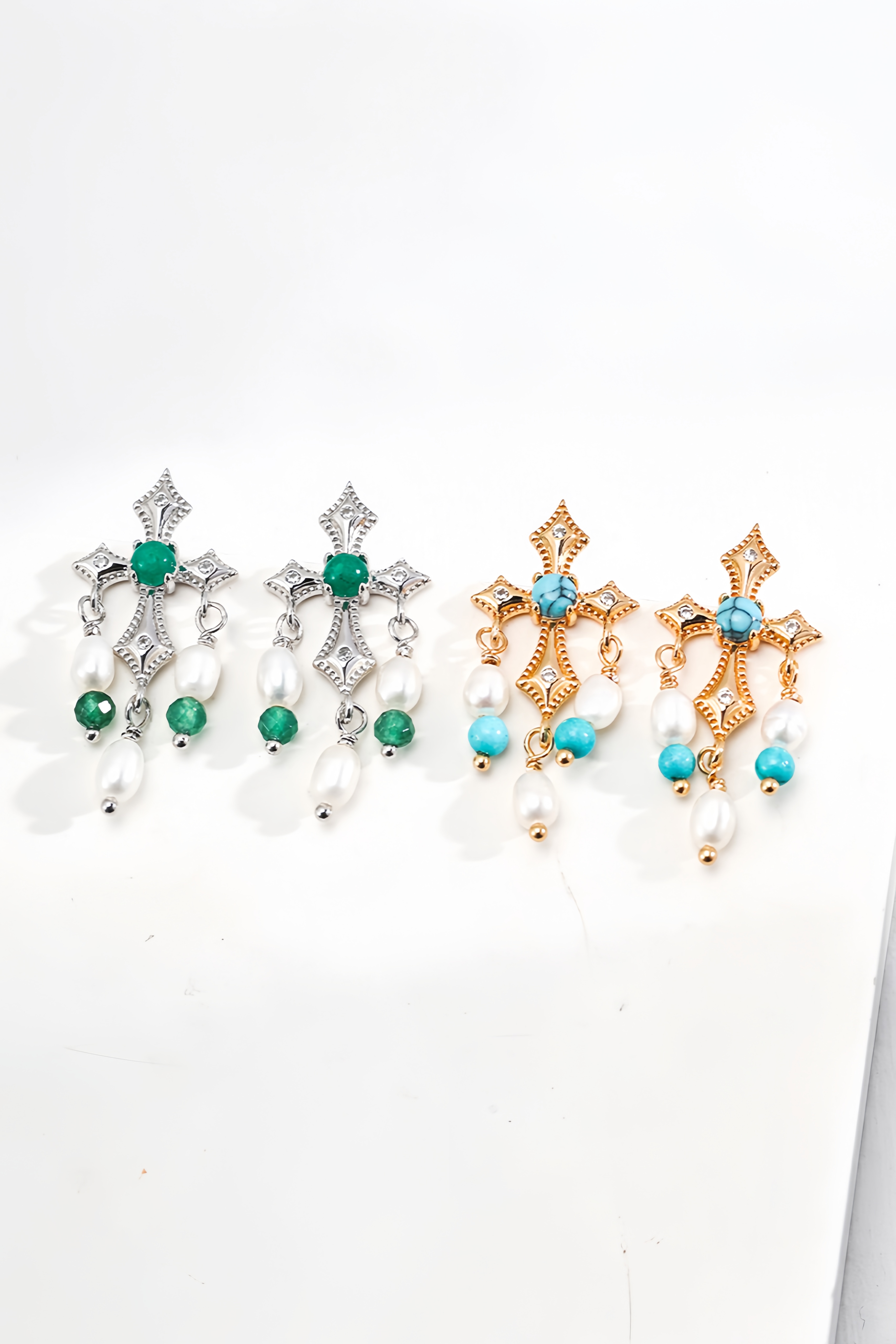 18K S925 sterling silver fashion atmosphere elegant earrings