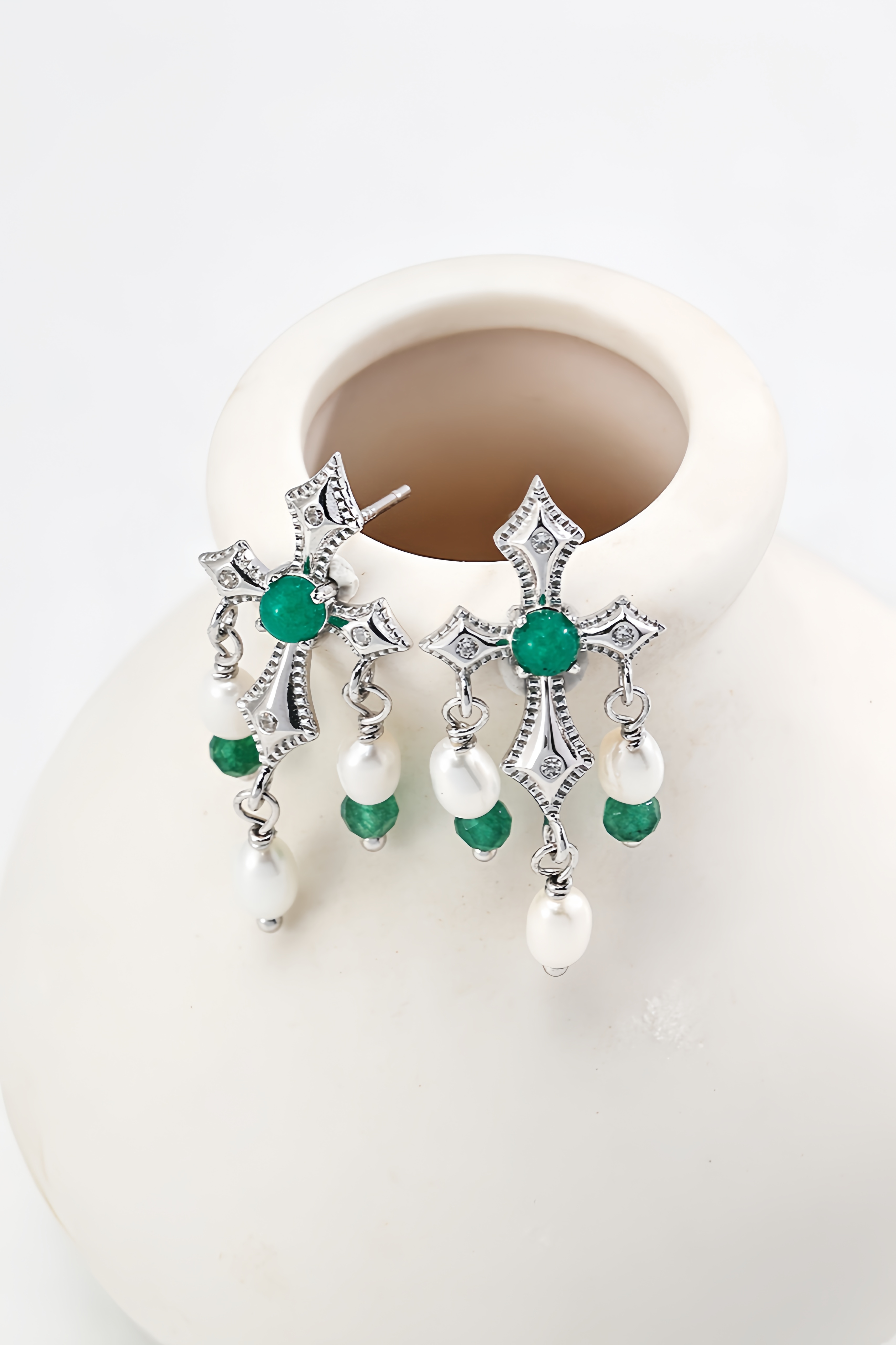 18K S925 sterling silver fashion atmosphere elegant earrings