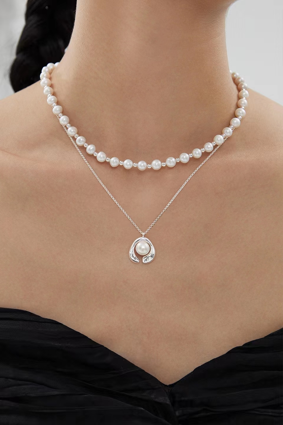 18K S925 Sterling Silver Fashion Cool Style Pearl Reinvention Collection