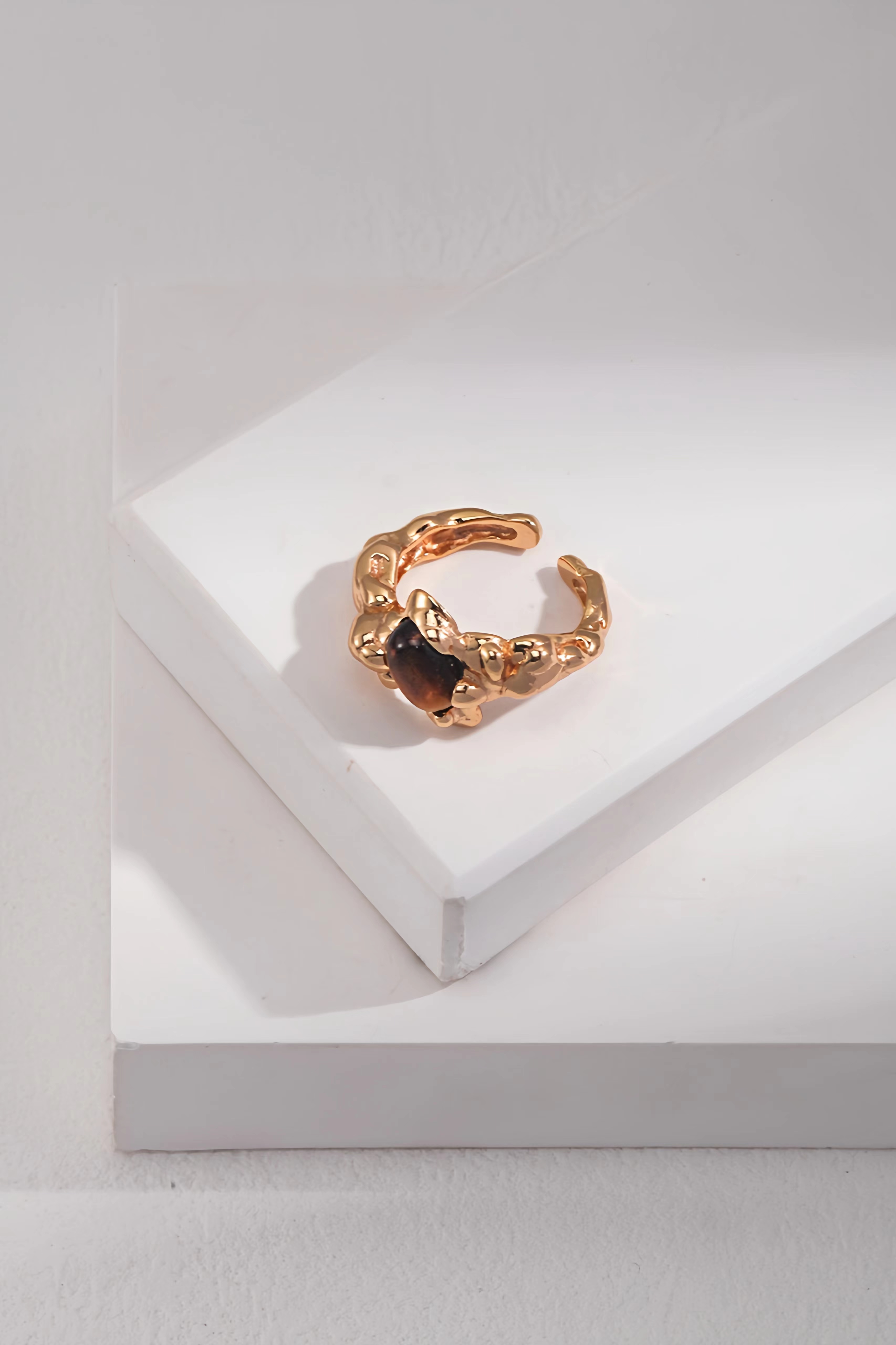 18K S925 sterling silver vintage fashion tiger eye stone series