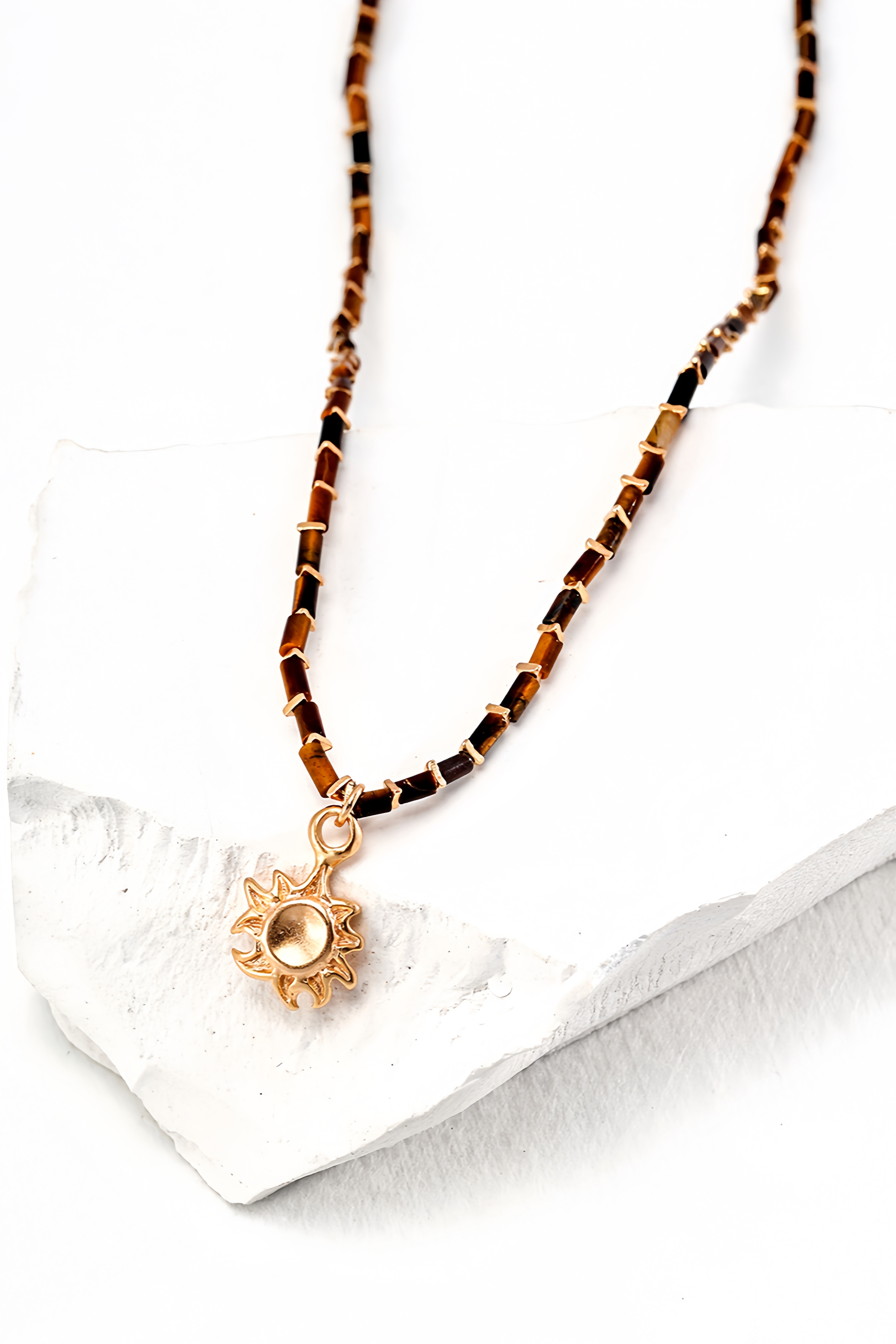 18K S925 sterling silver vintage fashion tiger eye stone series