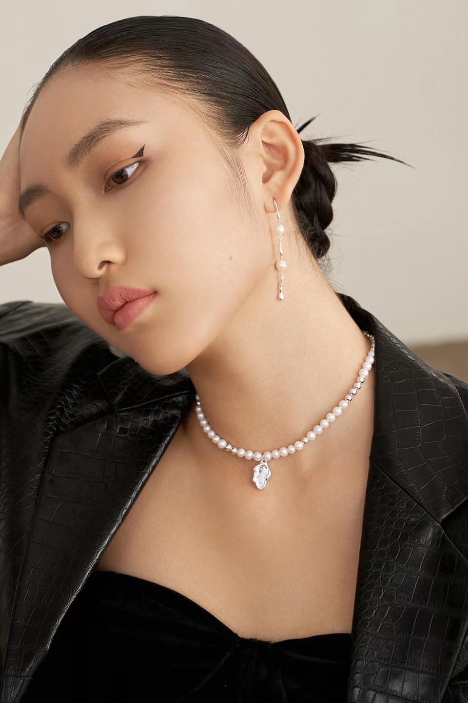 18K S925 sterling silver fashion personality simple and versatile mirror series