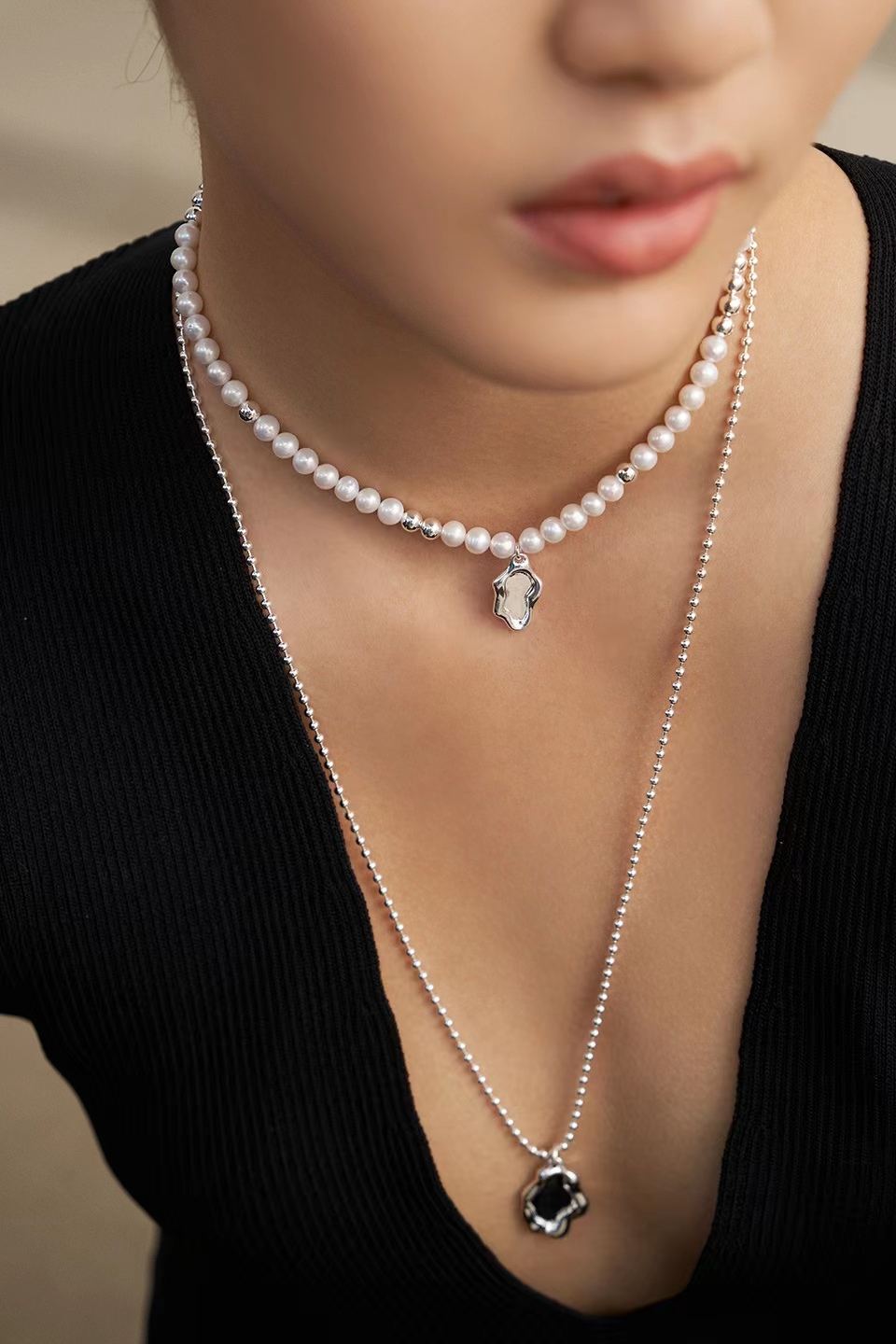 18K S925 sterling silver fashion personality simple and versatile mirror series