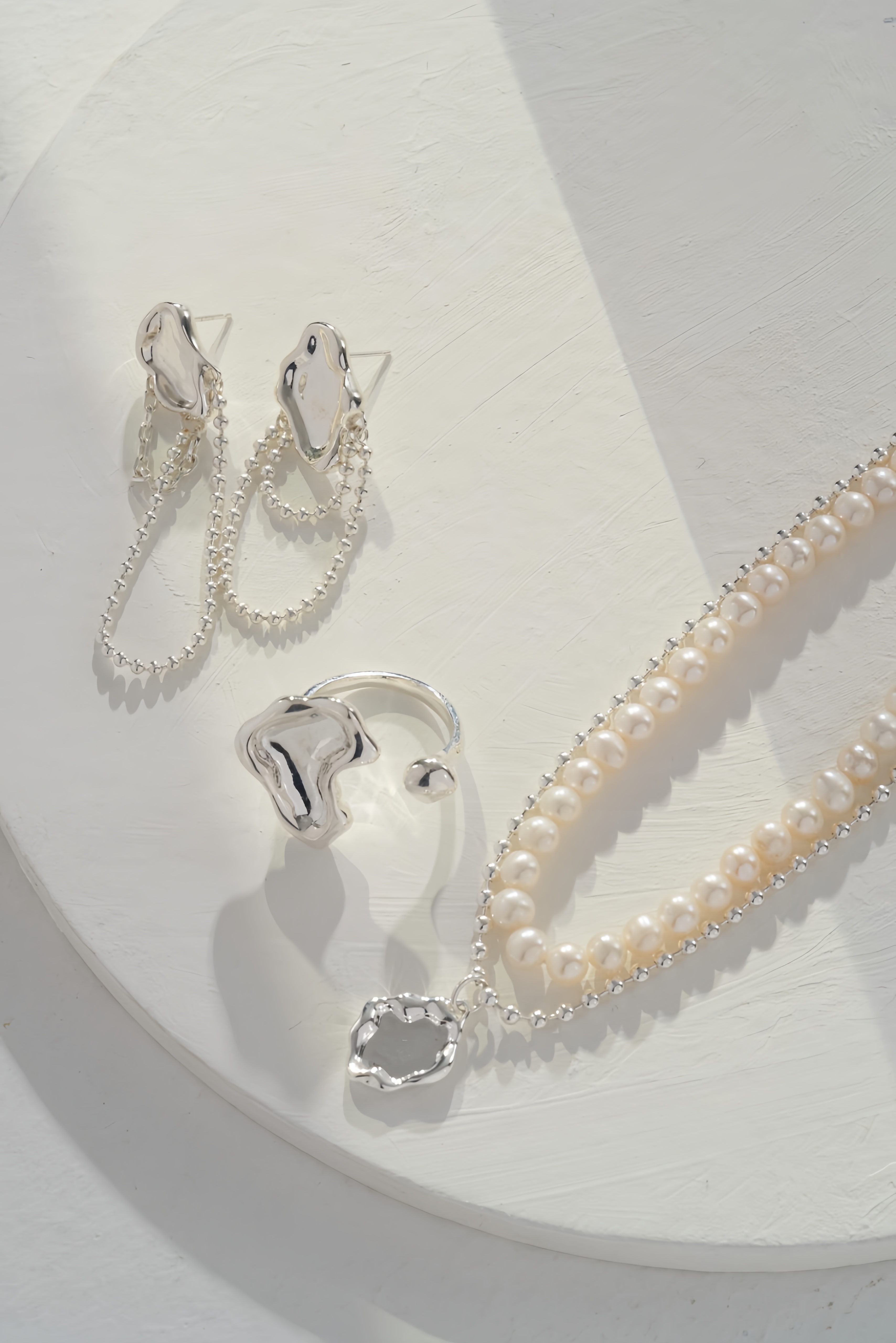 18K S925 sterling silver fashion personality simple and versatile mirror series