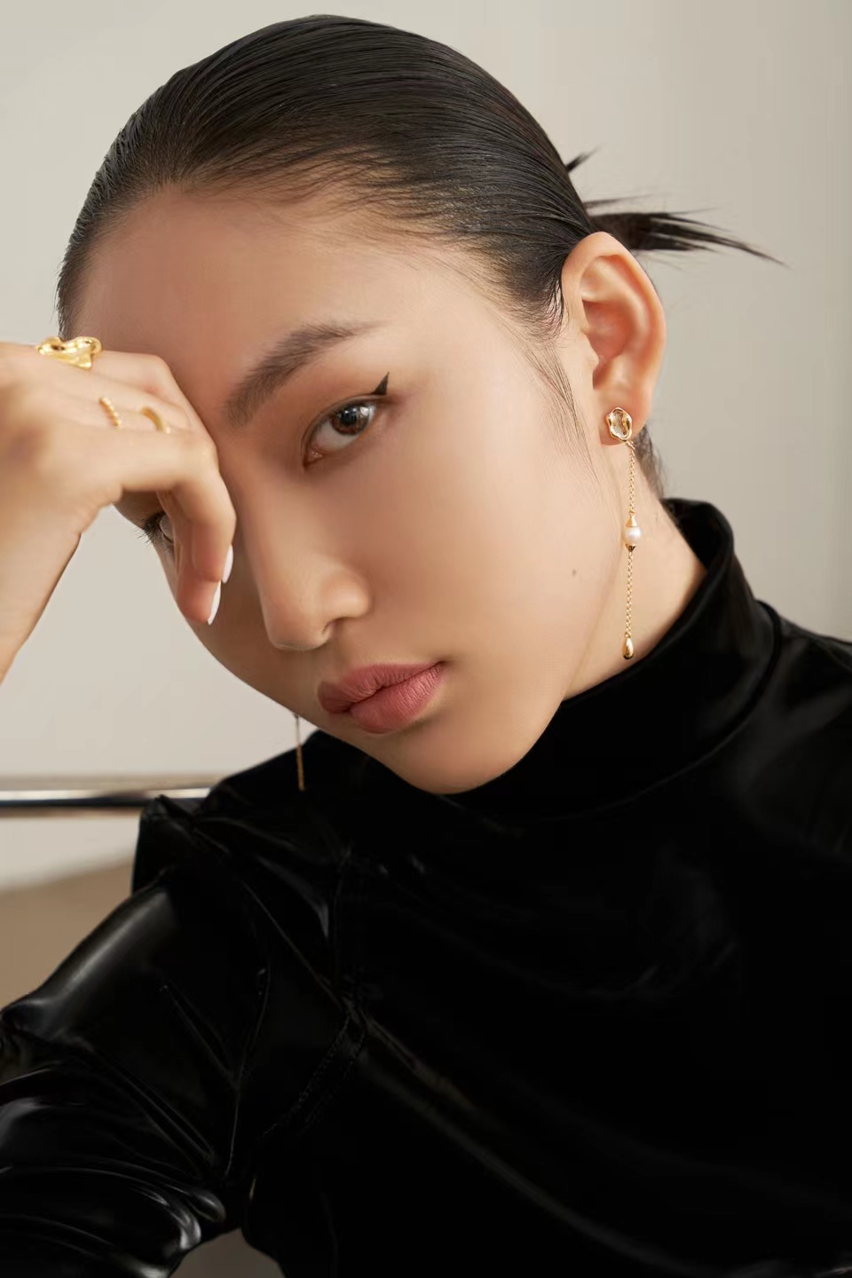 18K S925 sterling silver fashion personality simple and versatile mirror series