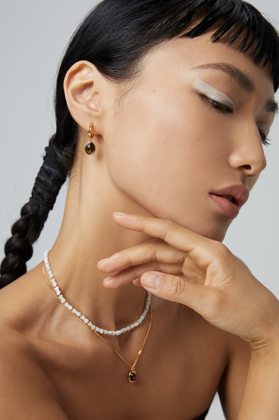 18K S925 Sterling Silver Tiger's Eye Collection Fashion Jewelry