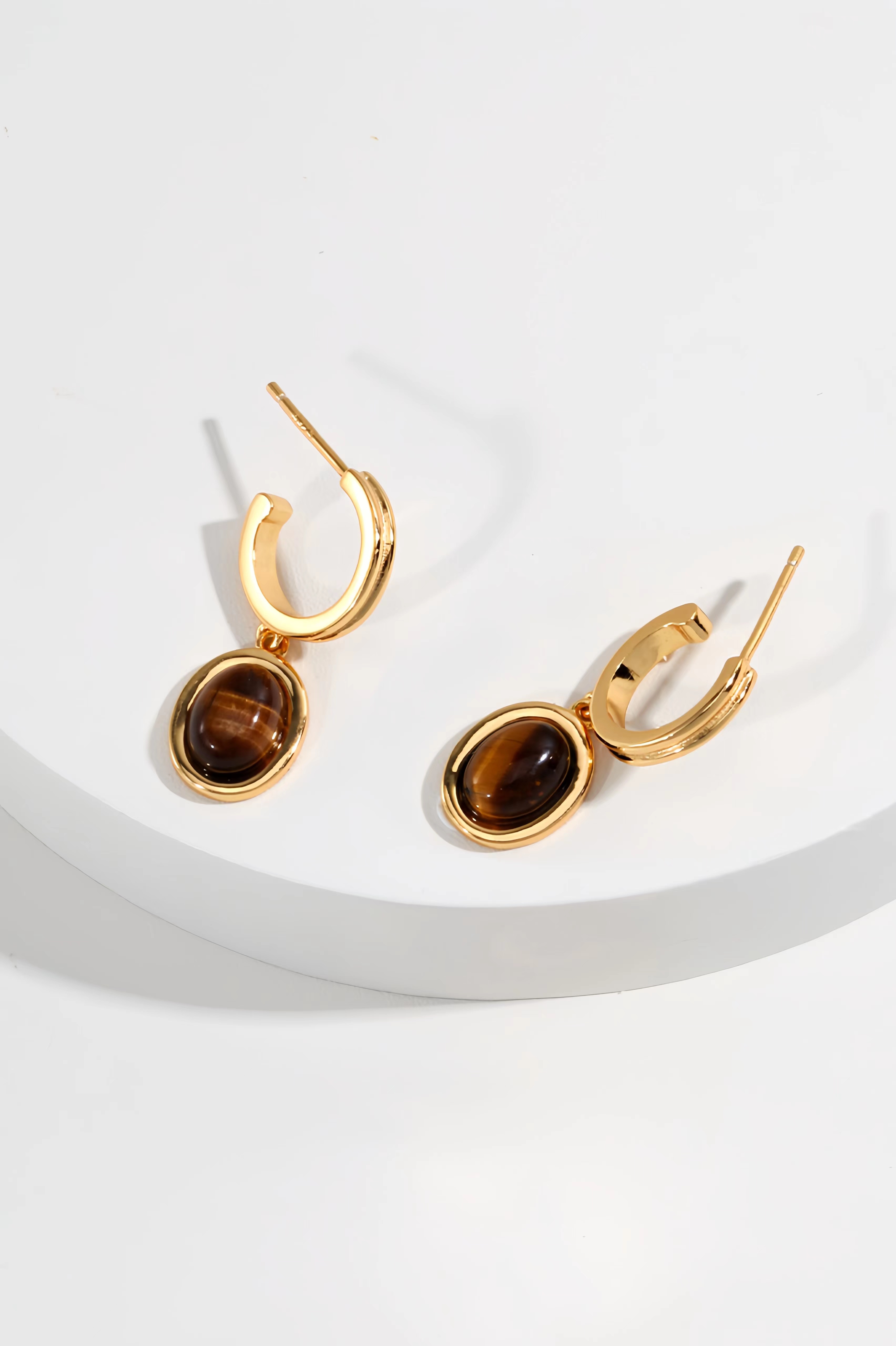 18K S925 Sterling Silver Tiger's Eye Collection Fashion Jewelry