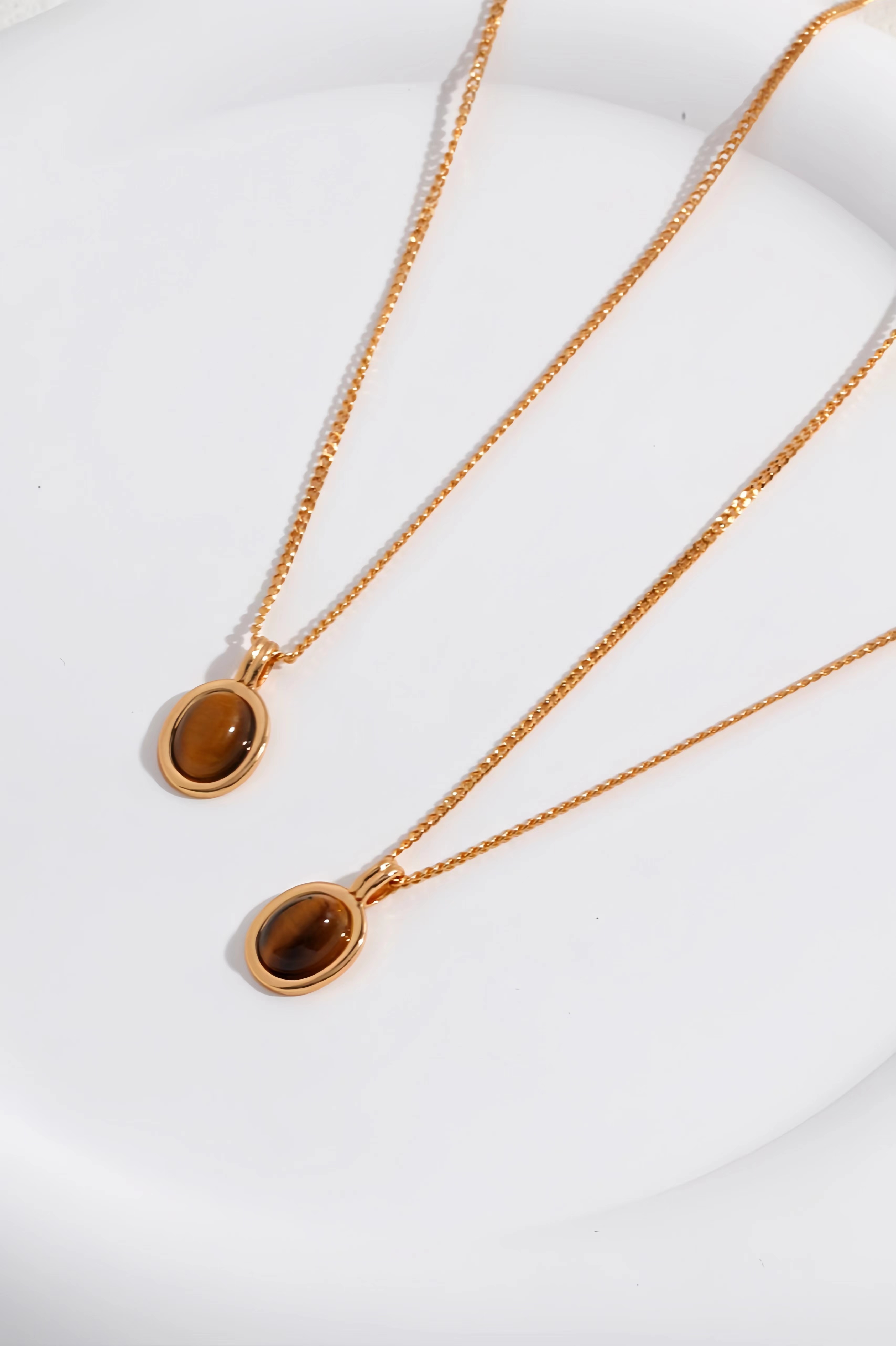 18K S925 Sterling Silver Tiger's Eye Collection Fashion Jewelry