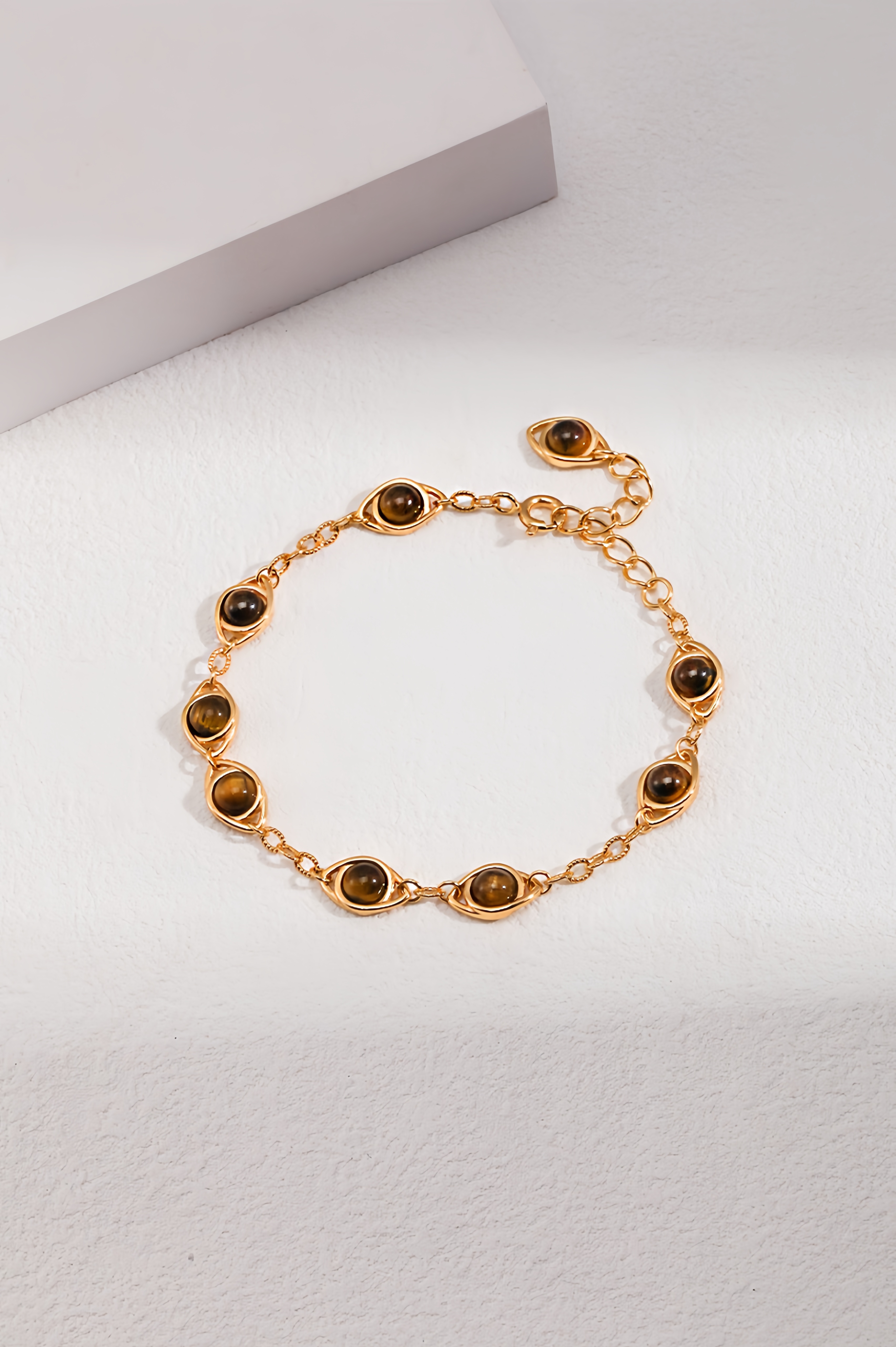 18K S925 Sterling Silver Tiger's Eye Collection Fashion Jewelry