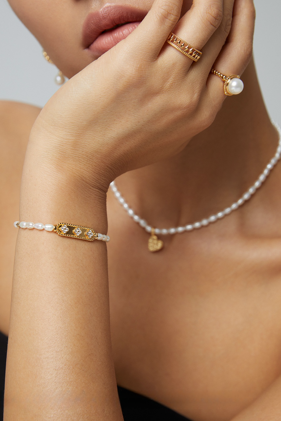 18K S925 Sterling Silver Fashion Elegant Earrings Necklace Collection