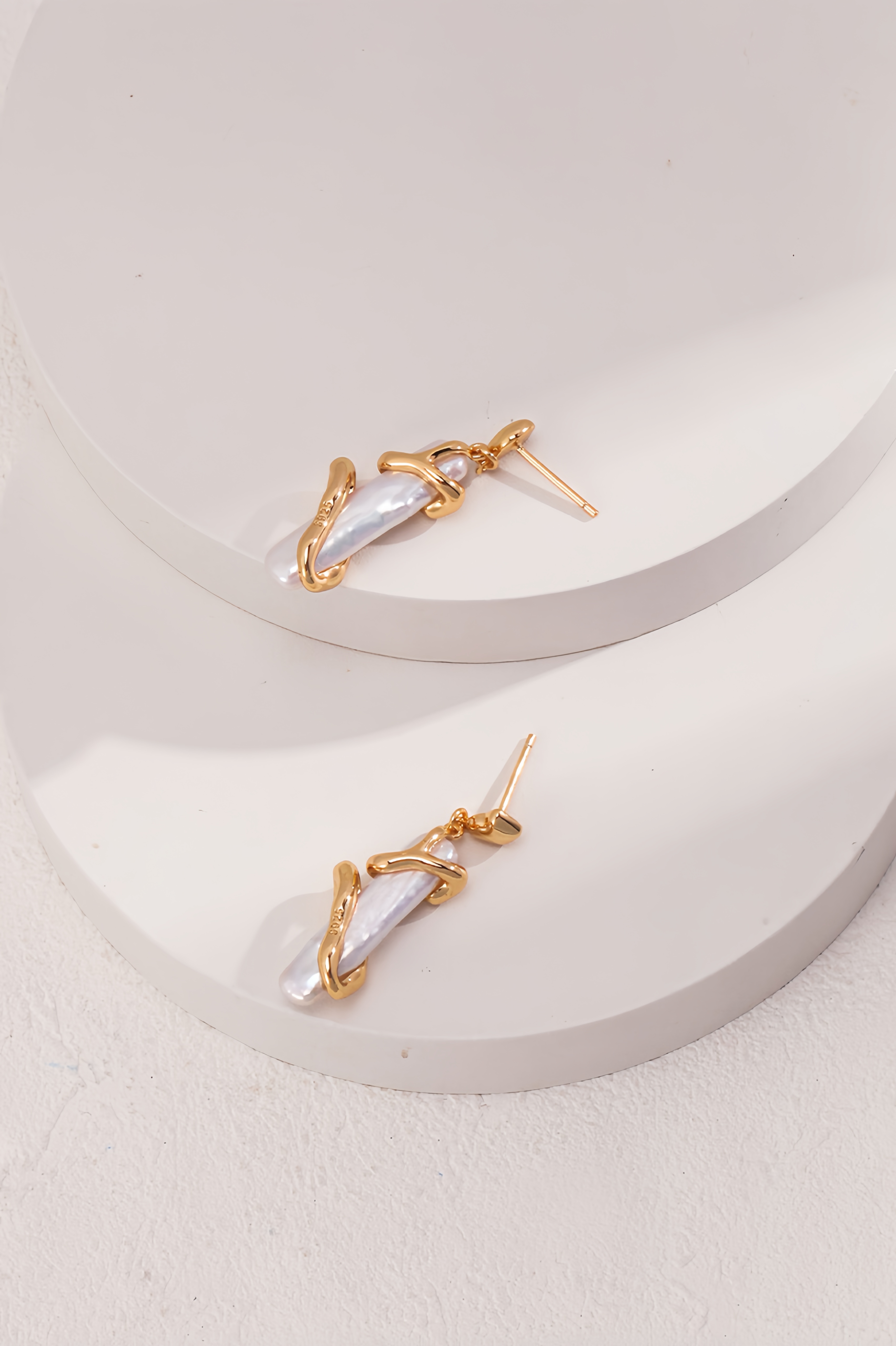 18K S925 sterling silver fashion romantic personality pearl earrings necklace ring