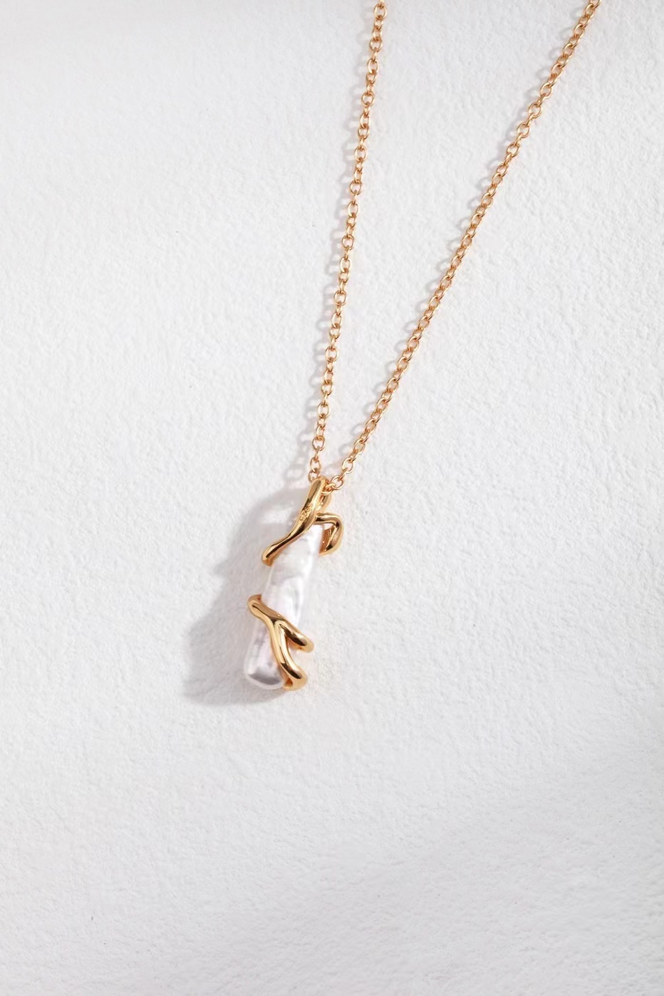 18K S925 sterling silver fashion romantic personality pearl earrings necklace ring